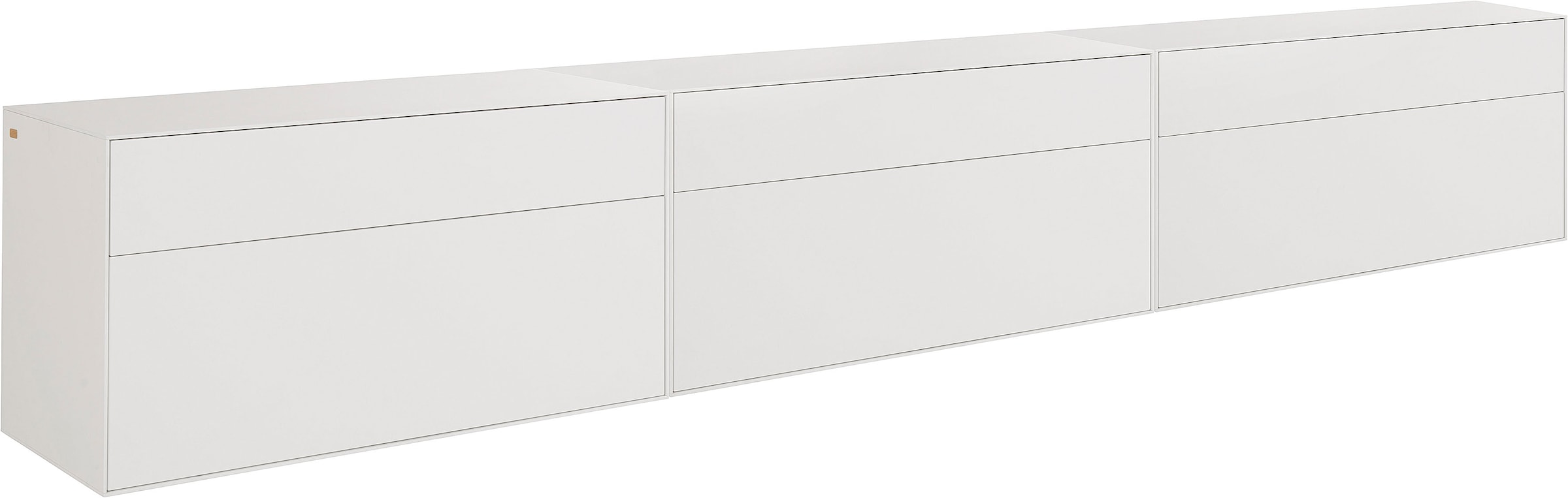 LeGer Home by Lena Gercke Lowboard »Essentials«, (3 St.), Breite: 336cm, MDF lackiert, Push-to-open-Funktion