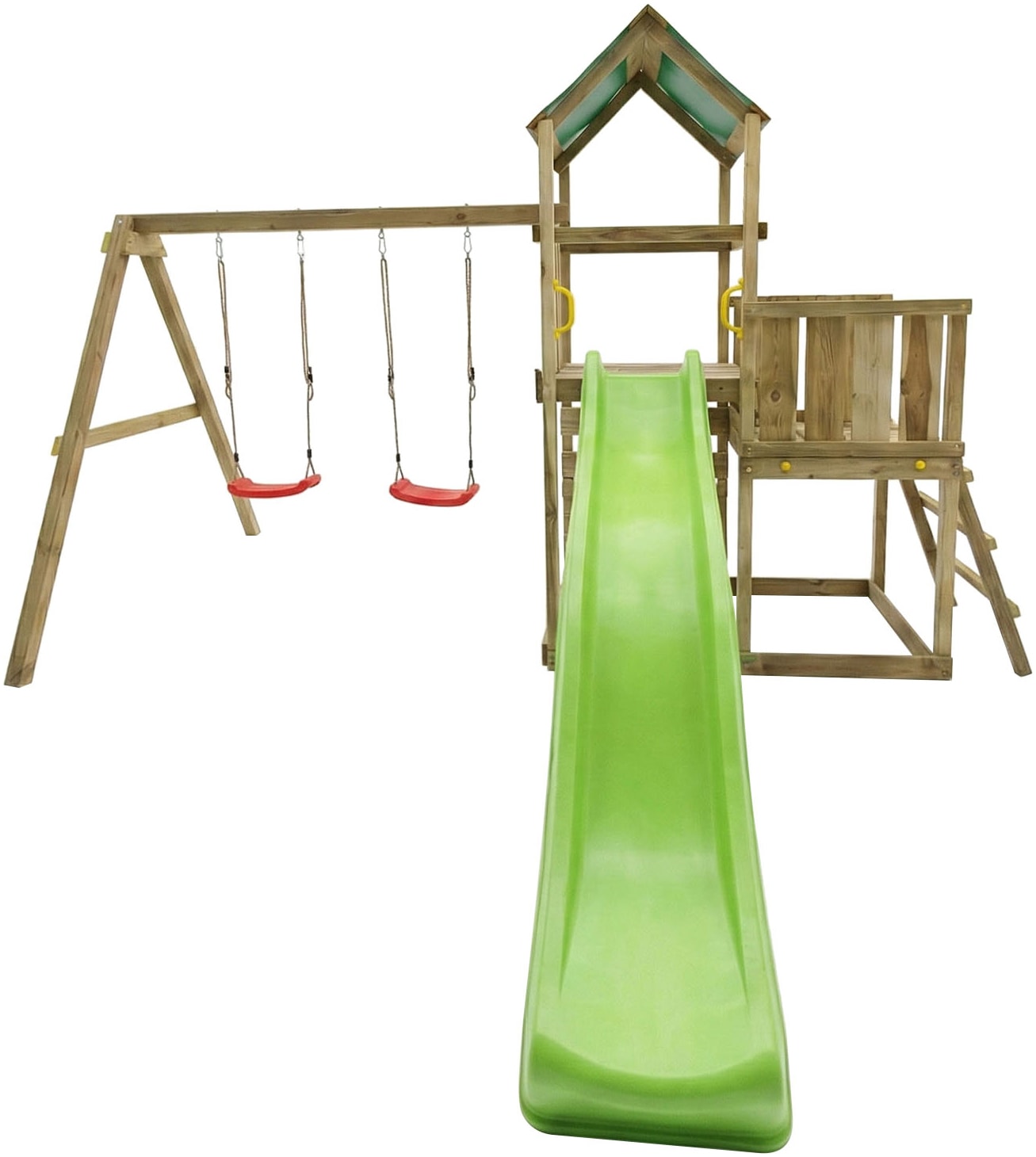 FUNGOO Spielturm »MaxPlay 3.1« mit Rutsche, Doppeldecker, Doppelschaukel und Kletterwand