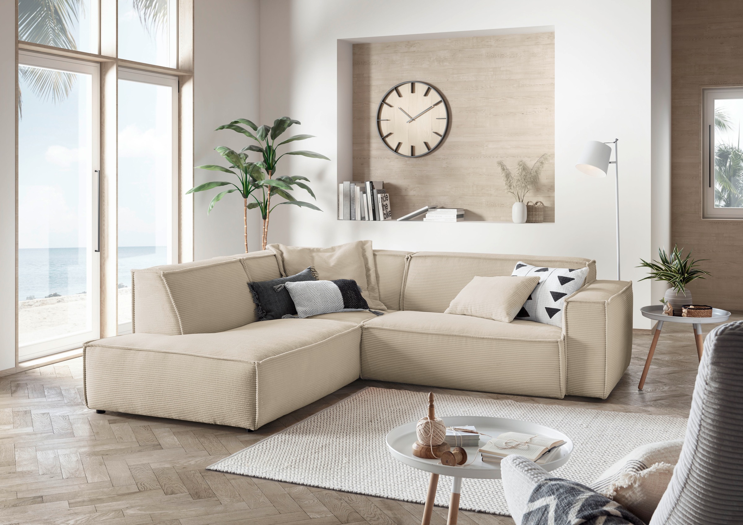 3C Candy Ecksofa »Matteo in elegant, kubischer Formensprache, bequem, L-For günstig online kaufen