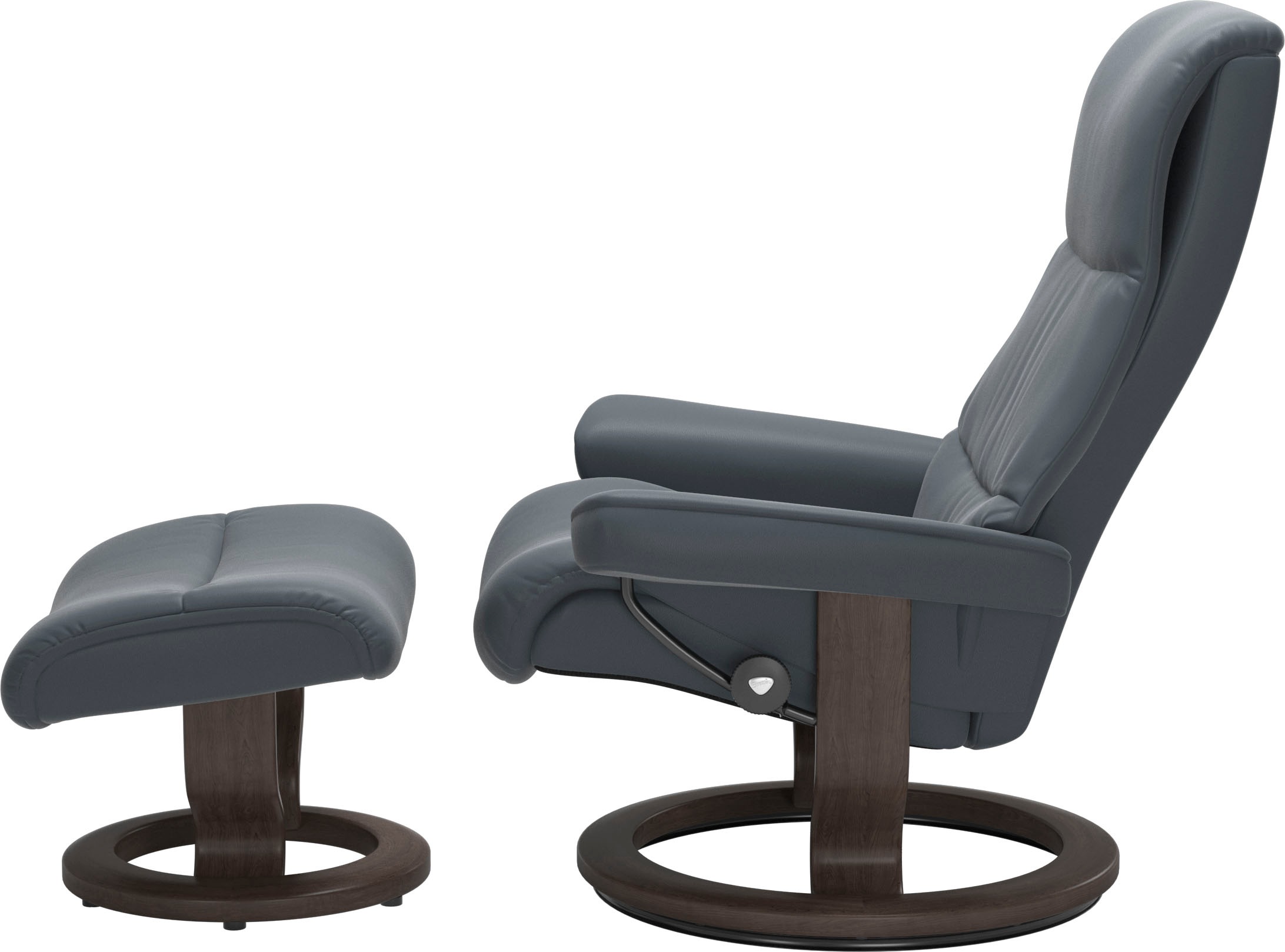 Stressless® Relaxsessel »View«, (Set, Relaxsessel mit Hocker), mit Classic Base, Größe S,Gestell Wenge