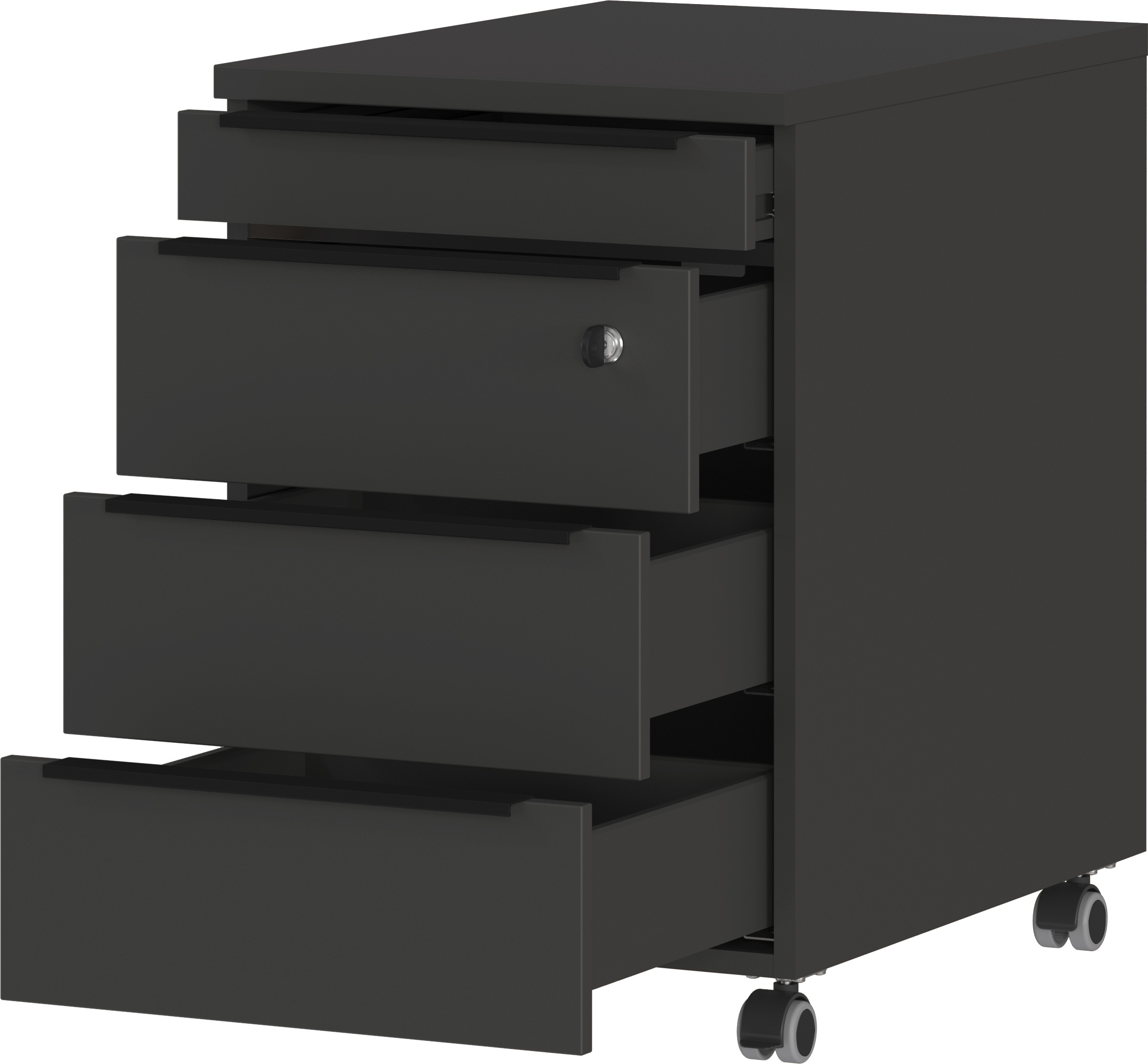 GERMANIA Büromöbel-Set »Mailand, inkl. Schreibtisch (elektr. höhenverstellbar) & Rollcontainer«, (2 tlg.), Breitenvariante wählbar (140-180 cm), Made in Germany