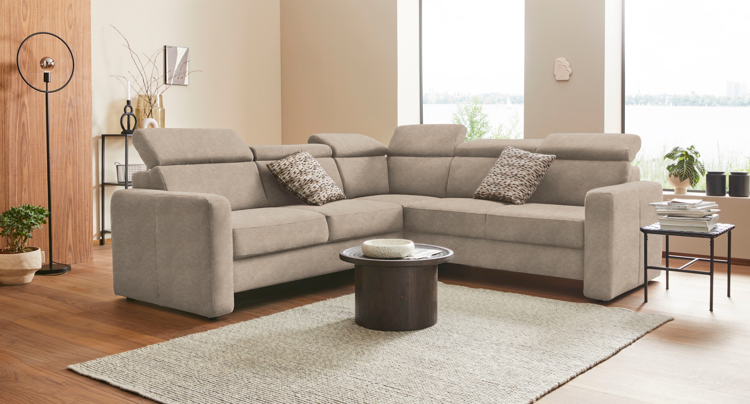 sit&more Ecksofa »Bologna L-Form«, Kopfteilverstellung, wahlweise mit Bettf günstig online kaufen