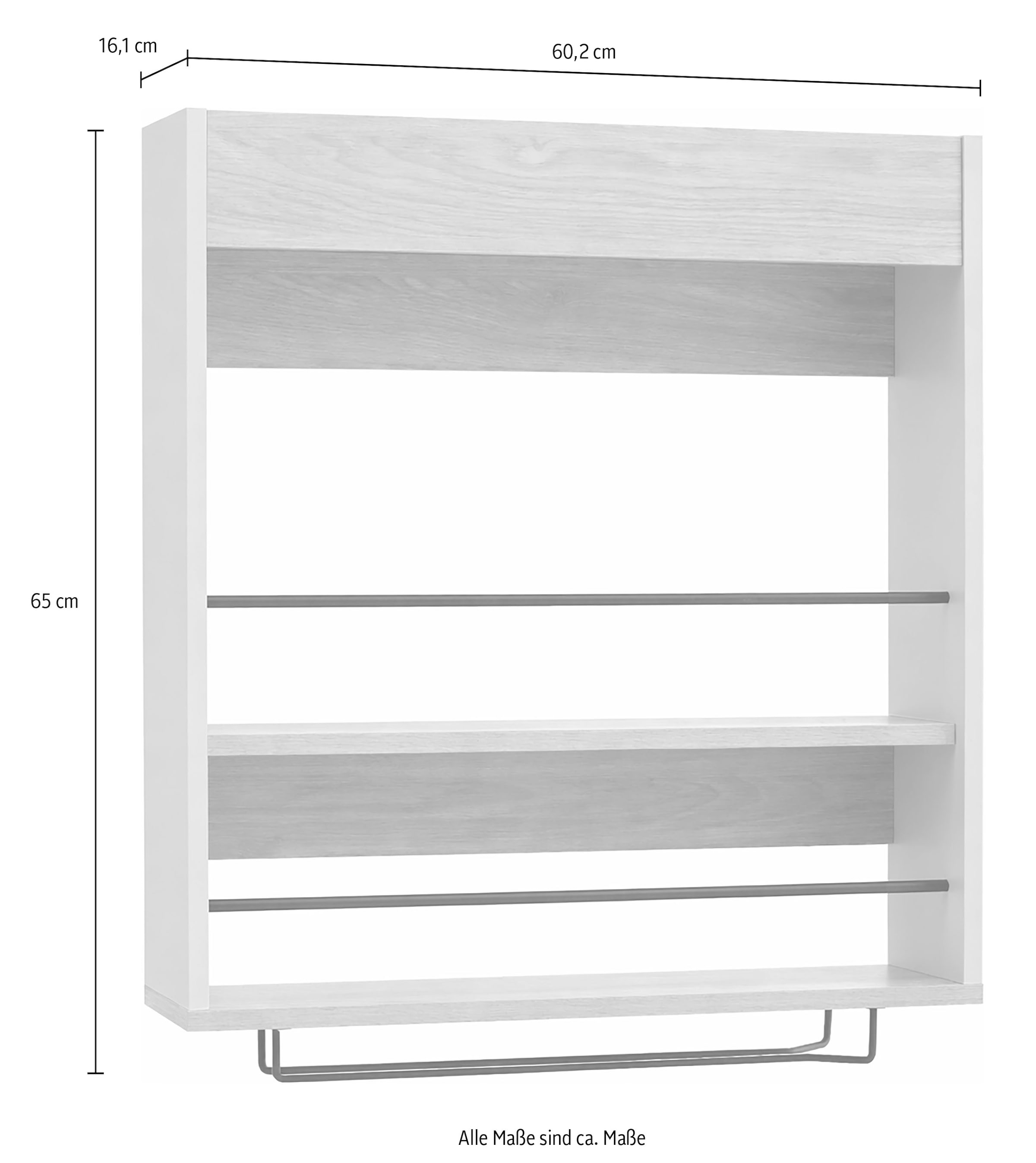 KOCHSTATION Küchenregal »KS-Kolari« Weinglashalter am Regalboden: Platz für 4 bis 5 Weingläser