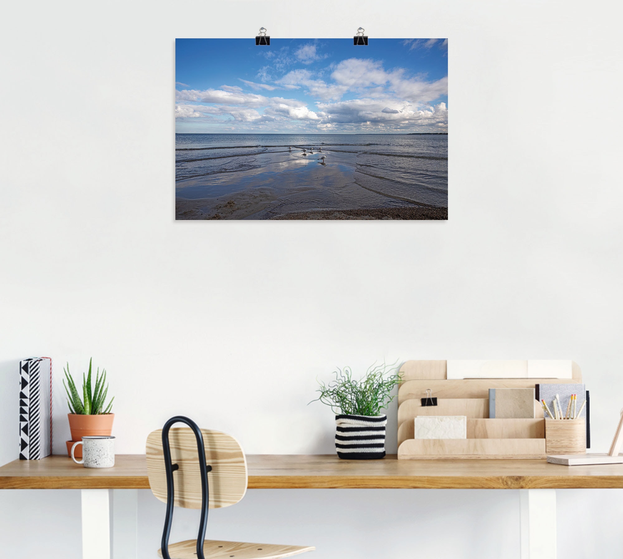 Artland Poster »Herbsttag an der Ostsee«, Strandbilder, (1 St.), als Alubild, Leinwandbild, Wandaufkleber oder Poster in versch. Größen