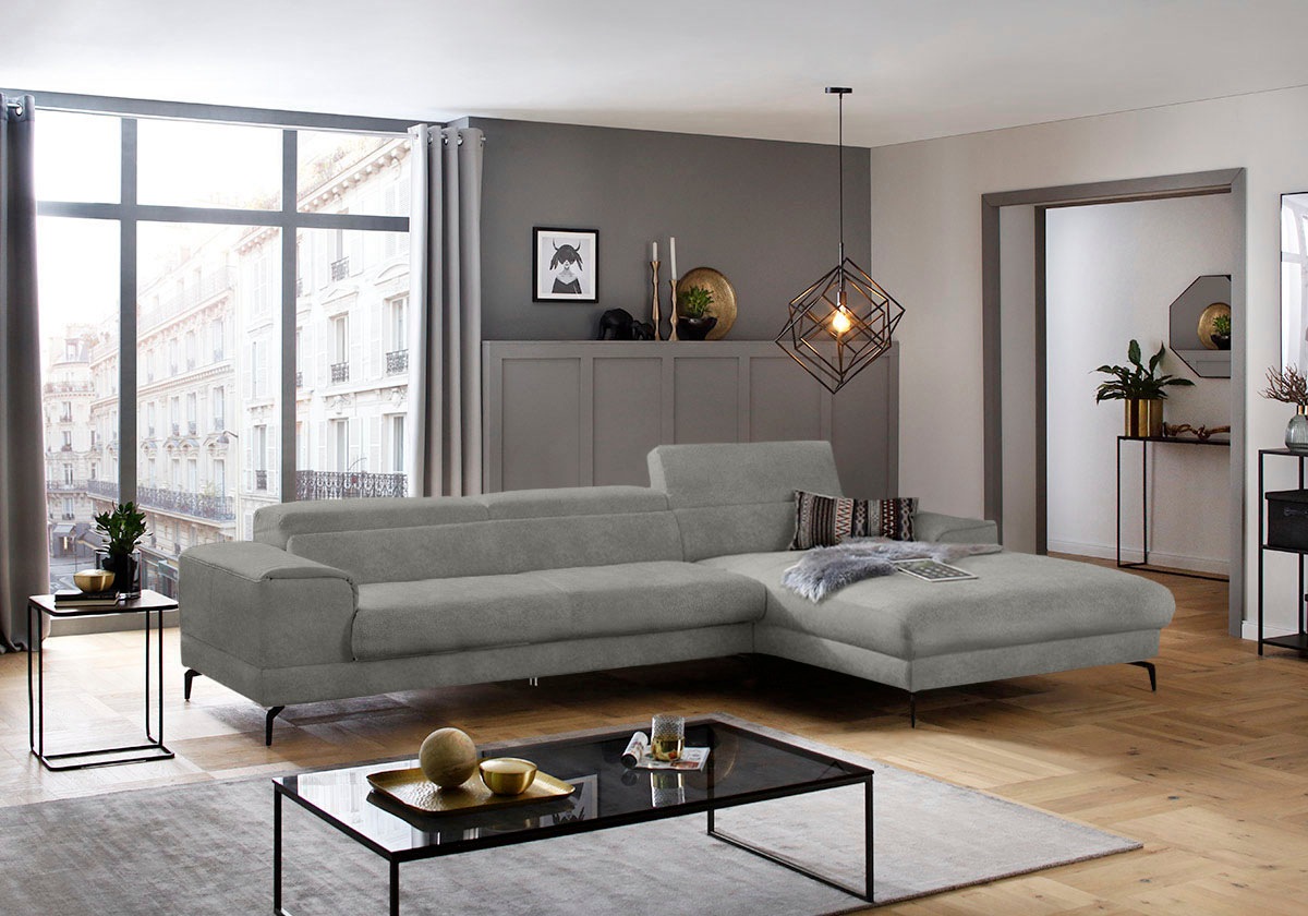 W.SCHILLIG Ecksofa »piedroo, Designsofa mit tollem Sitzkomfort, bequem, L-F günstig online kaufen