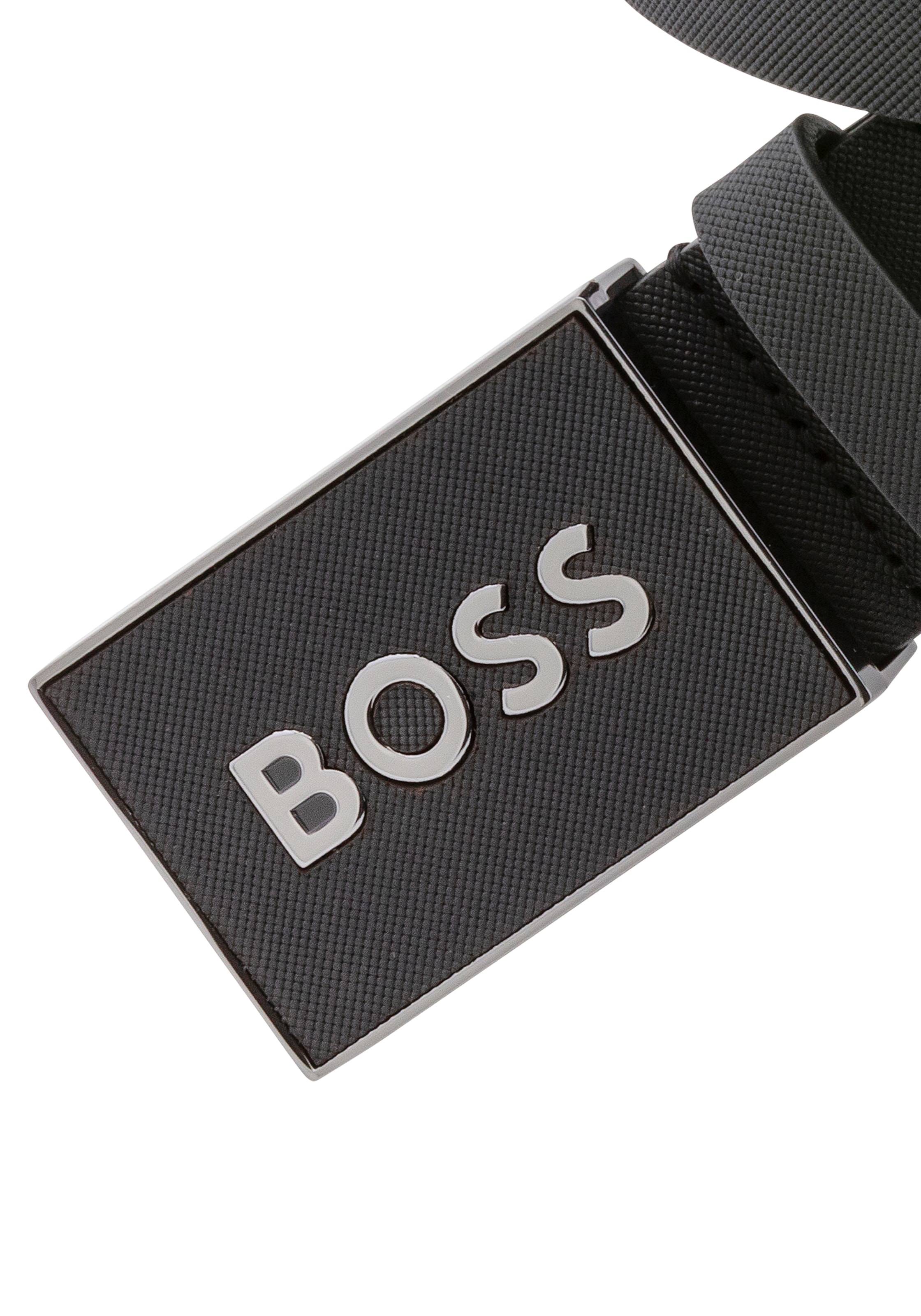 BOSS Ledergürtel »Boss Icon-S1 Sz40«, mit großem BOSS Schriftzug auf der Schnalle