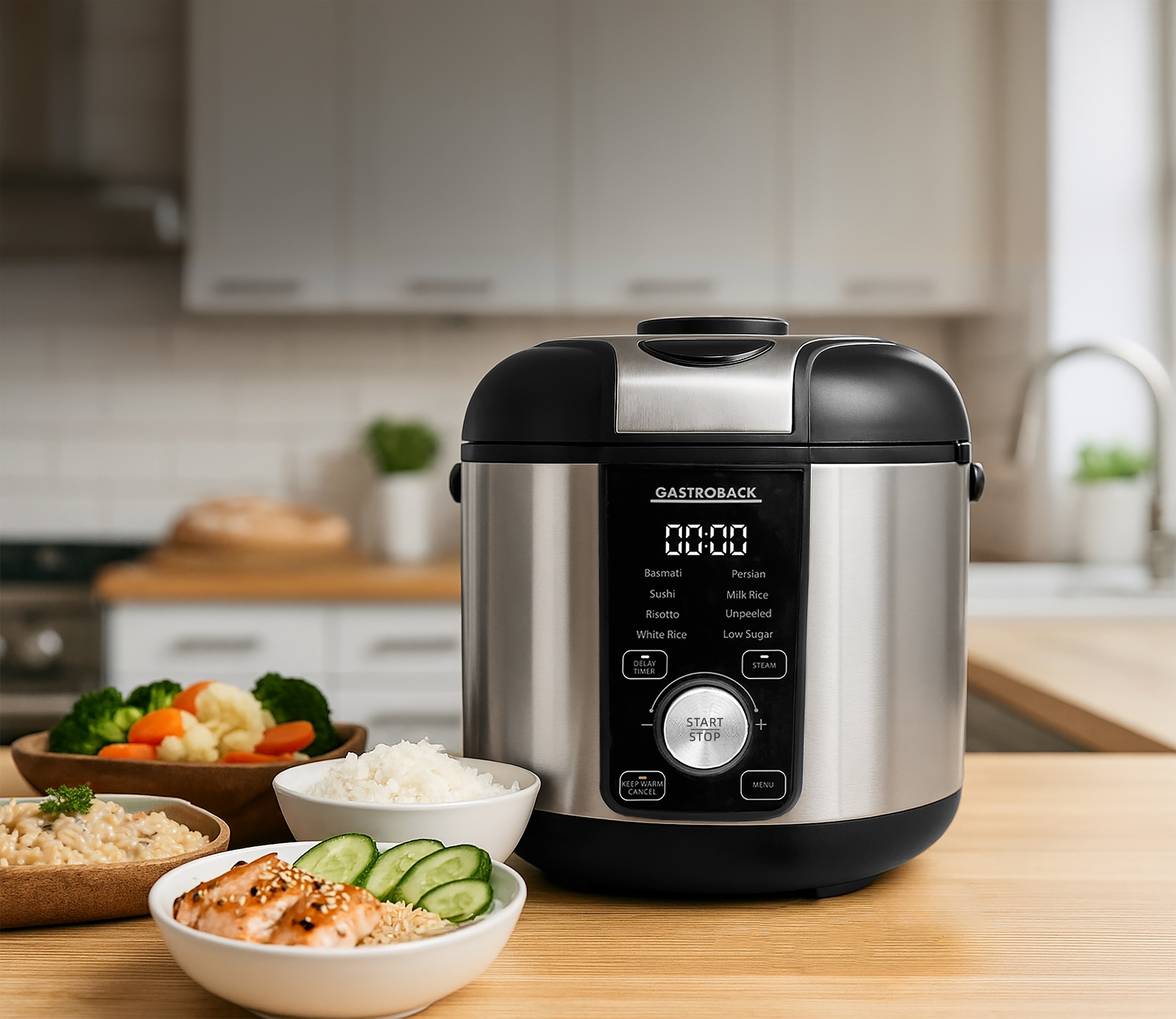 Gastroback Reiskocher »RiceControl low carb & steam 3 L«