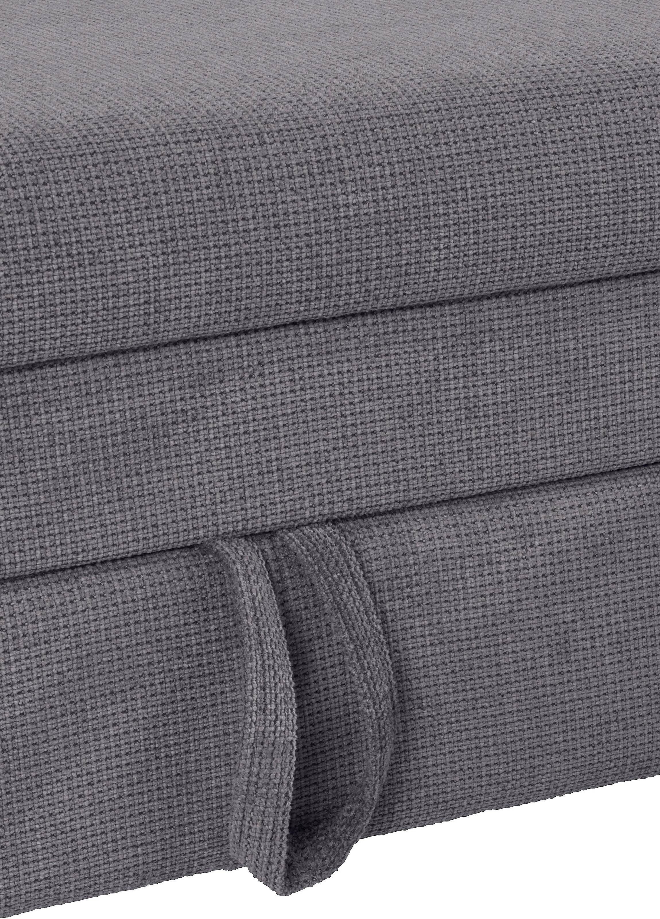 COTTA Polstergarnitur »Sammy L-Form«, (Set), Set bestehend aus: Ecksofa mit Kopfteilverstellung & Hocker