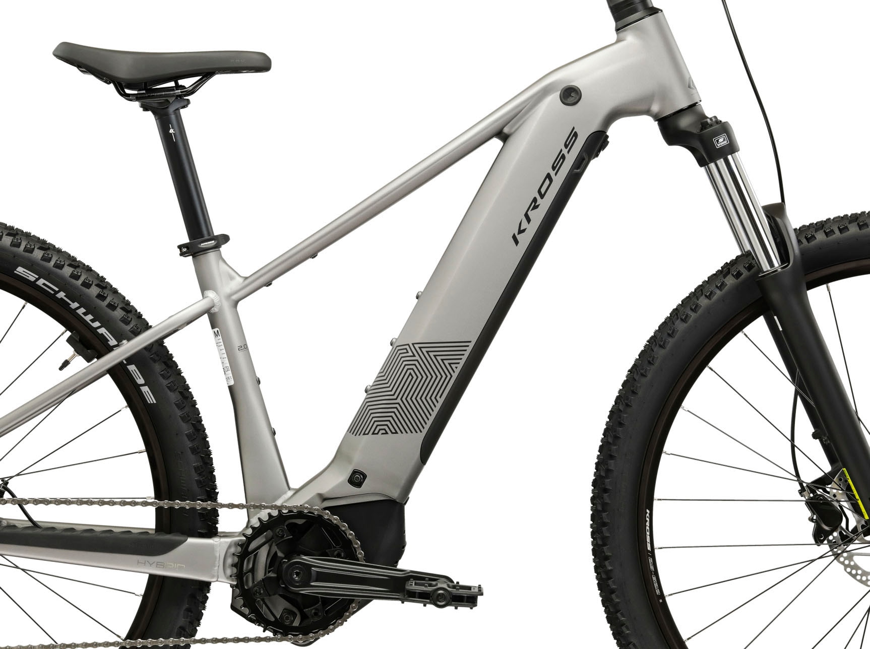 Kross »Influx Hybrid 2.0 16,7Ah / 600 Wh 29 Zoll silber 9 Gänge 2026« 9 Gang Shimano CUES U4000 Schaltwerk Kettenschaltung Mittelmotor 250 W BOSCH PERFORMANCE LINE PX Mittelmotor