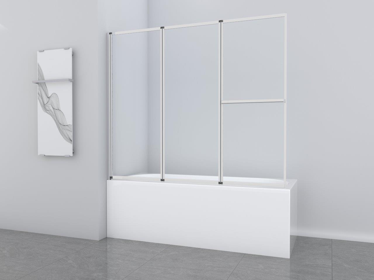 Marwell Badewannenfaltwand »Silver Vital« 3-flügelig