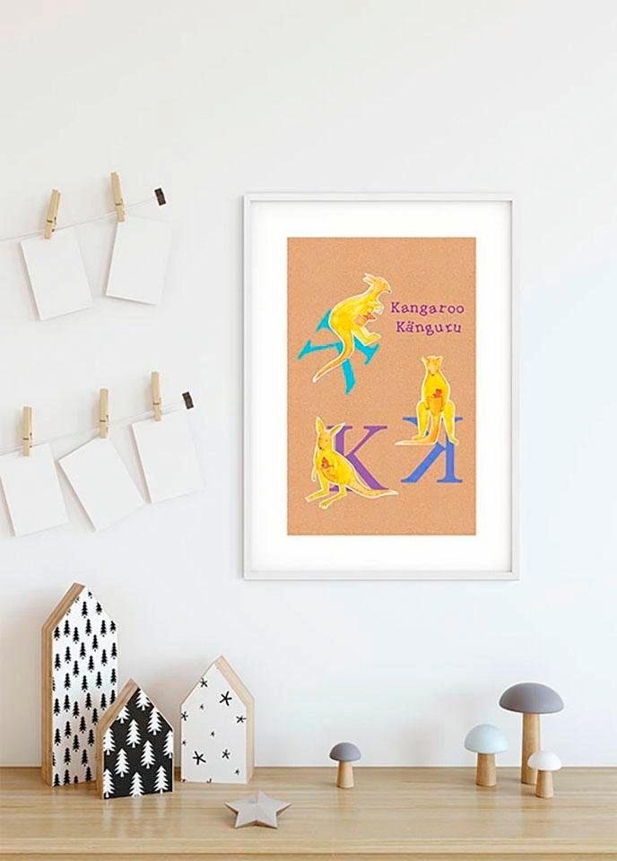 Komar Bild "ABC Animal K", Buchstaben, (1 St.), Wandbild zur Dekoration - o günstig online kaufen