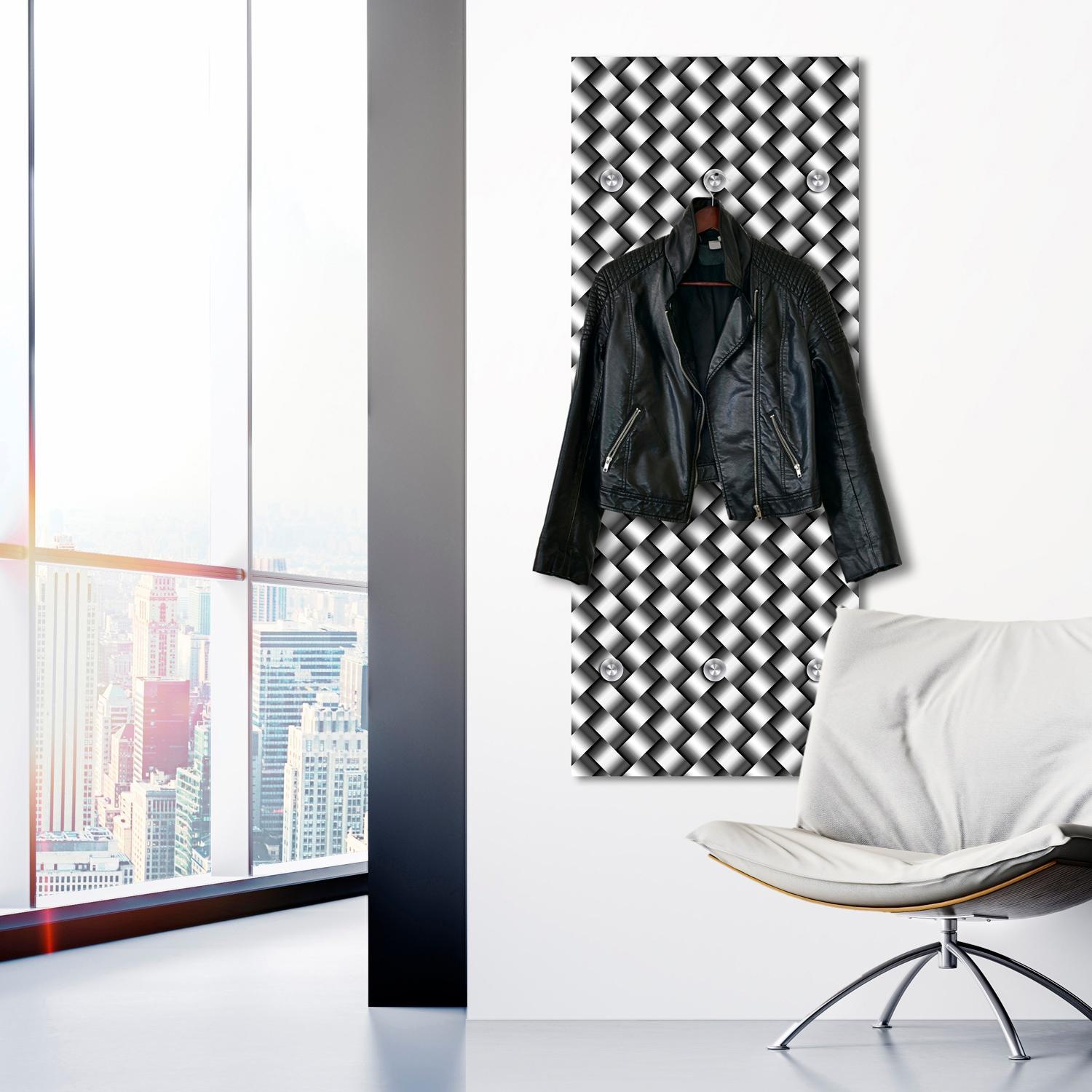 queence Garderobenleiste »Flechtmuster«, mit 6 Haken, 50 x 120 cm günstig online kaufen