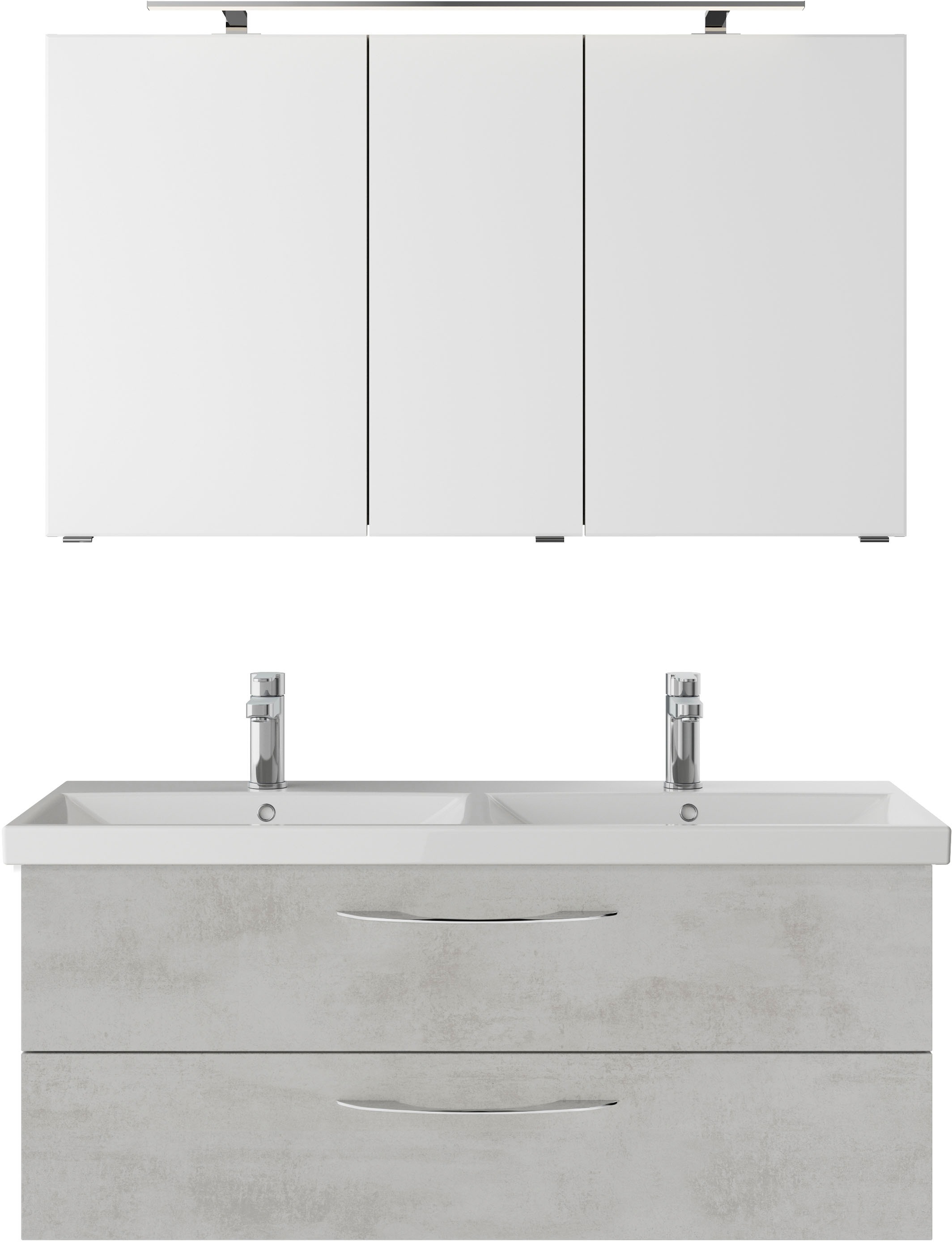 Saphir Badmöbel-Set »Serie 4035 2-teilig, Keramik-Doppelwaschtisch mit LED- günstig online kaufen