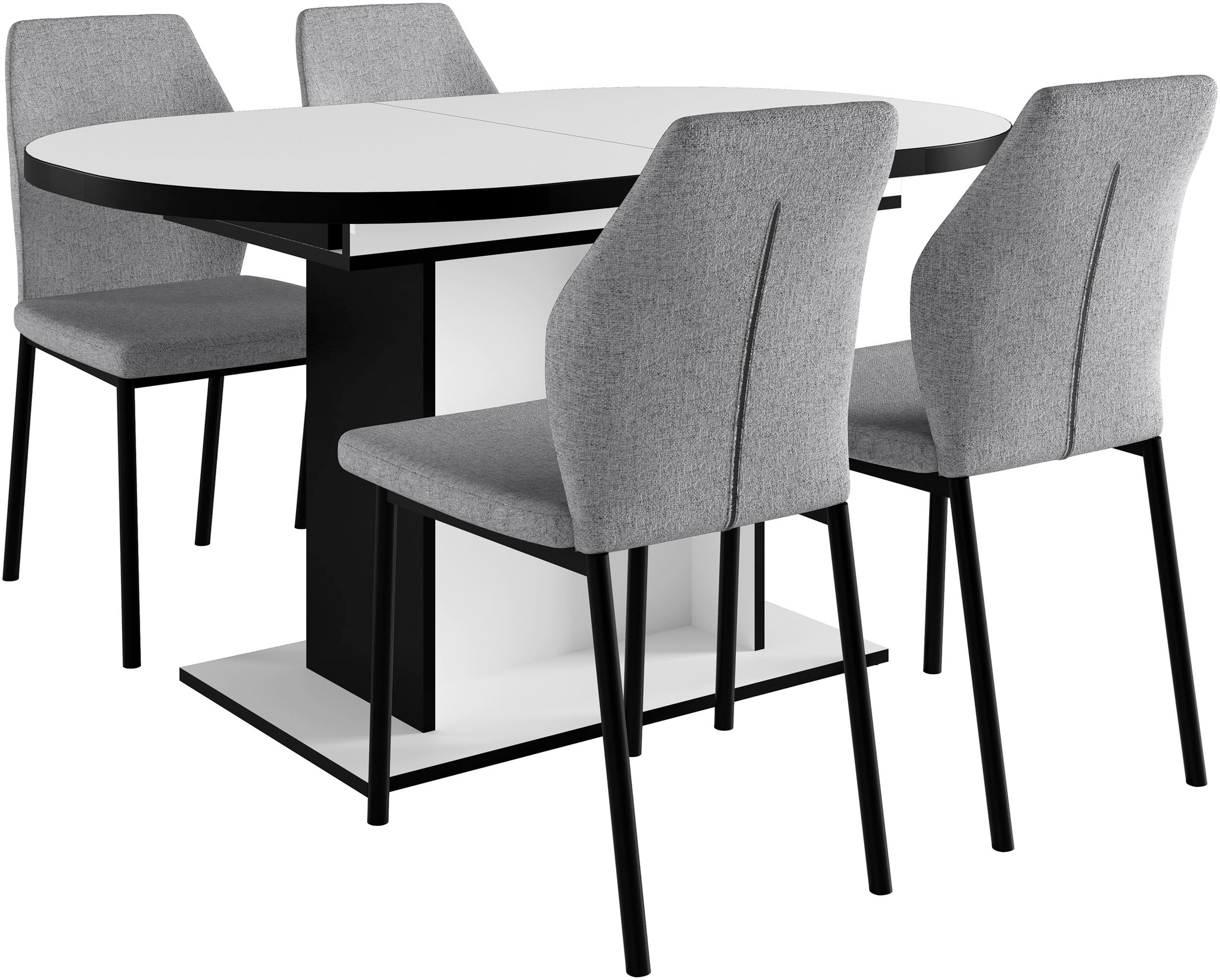 Home affaire Essgruppe »Basel, Tischgruppe mit Ausziehtisch«, (Set, 5 tlg.) günstig online kaufen