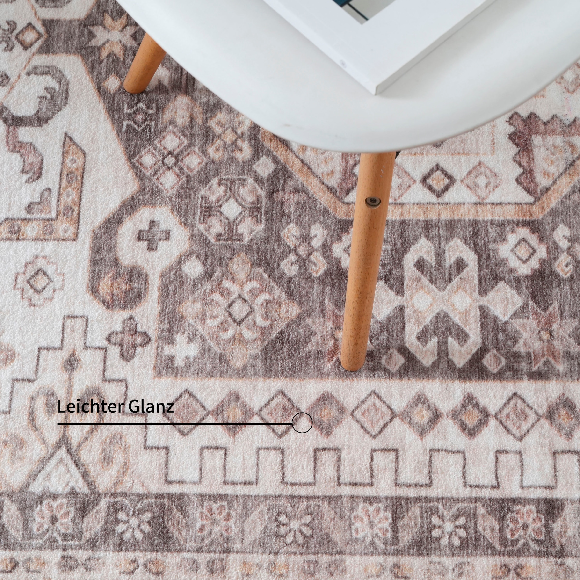 my home Teppich »Abbas, Druckteppich, orientalisches Design«, rechteckig, 13 mm Höhe, Orient-Optik, Kurzflor, bedruckt, weich, Wohnzimmer, Schlafzimmer