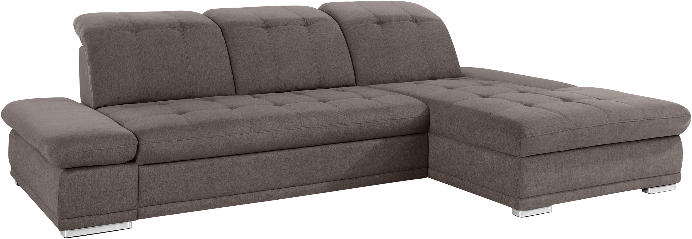 COTTA Ecksofa »Holiday L-Form mit Sitztiefen-, Armteil- und Kopfteilverstellung«, wahlweise mit Bettfunktion inkl. Bettkasten
