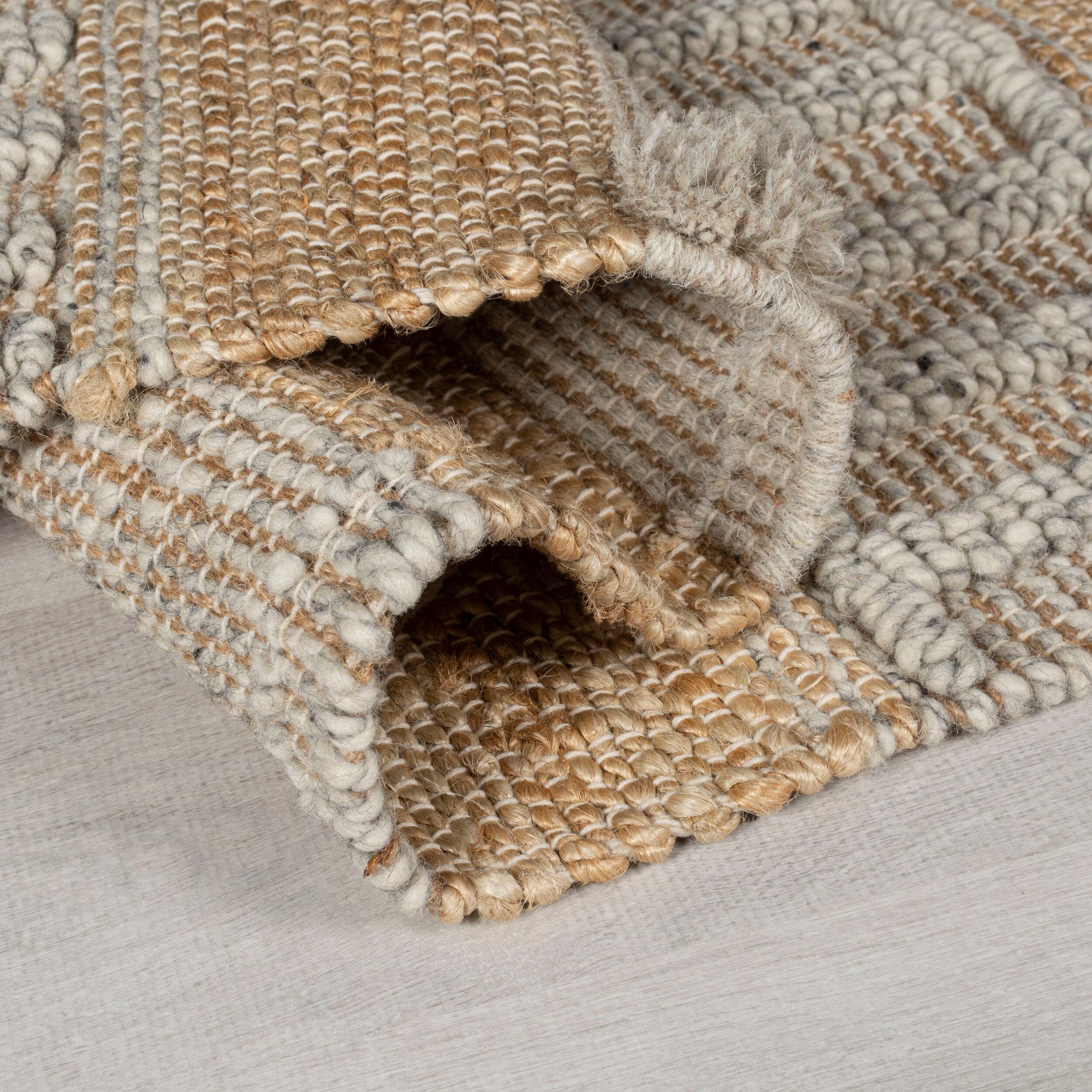 FLAIR RUGS Teppich »Medina«, rechteckig, 12 mm Höhe, Boho-Look, aus Naturfasern wie Wolle & Jute