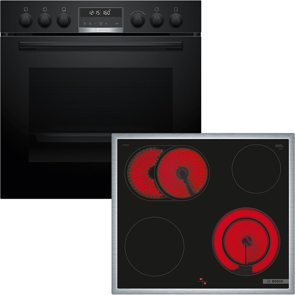 BOSCH Elektro-Herd-Set »HND671LS67«, mit Backwagen, Pyrolyse-Selbstreinigun günstig online kaufen