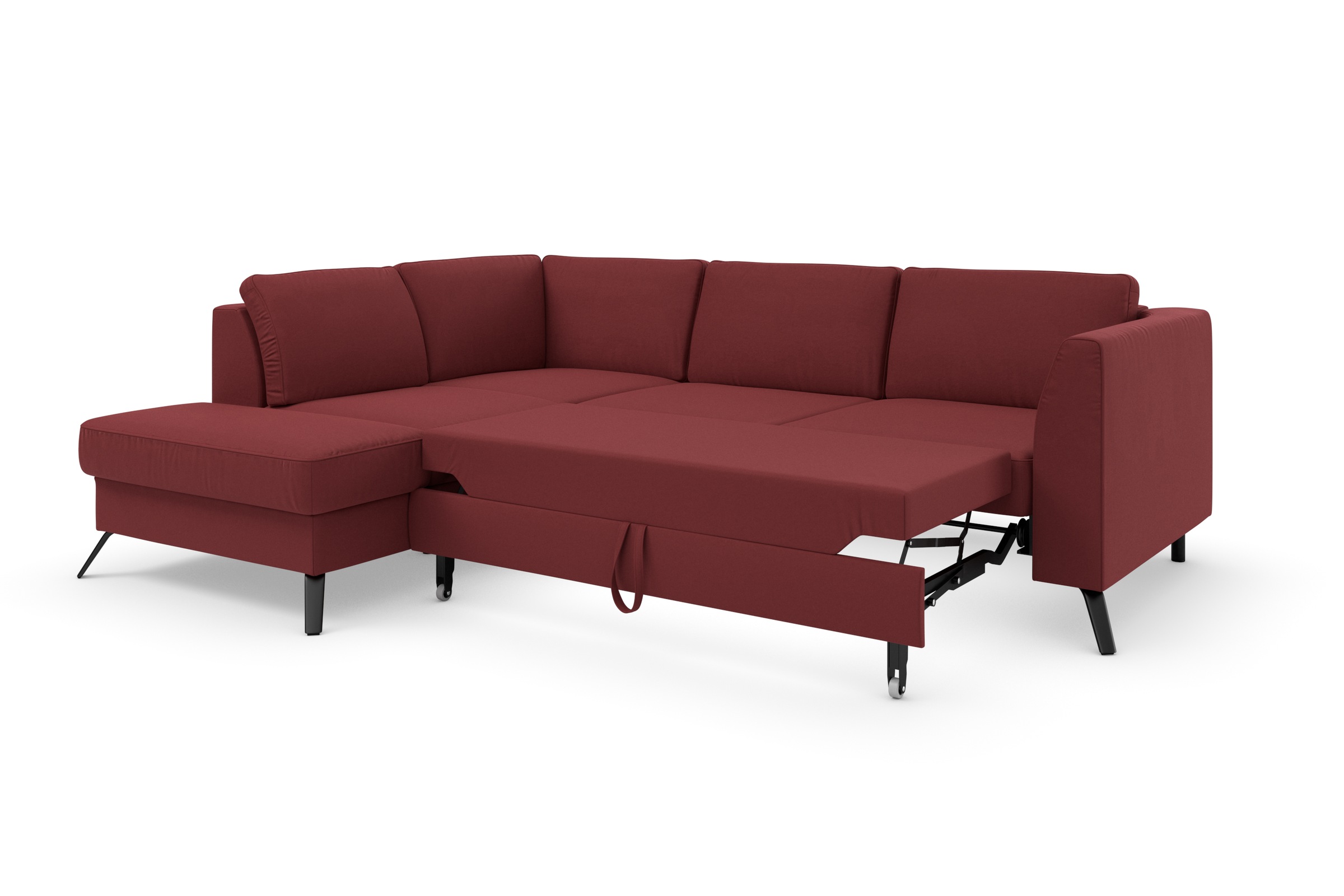 sit&more Ecksofa »Olsen L-Form«, inklusive Sitztiefenverstellung, wahlweise mit Bettfunktion, 15cm hoch