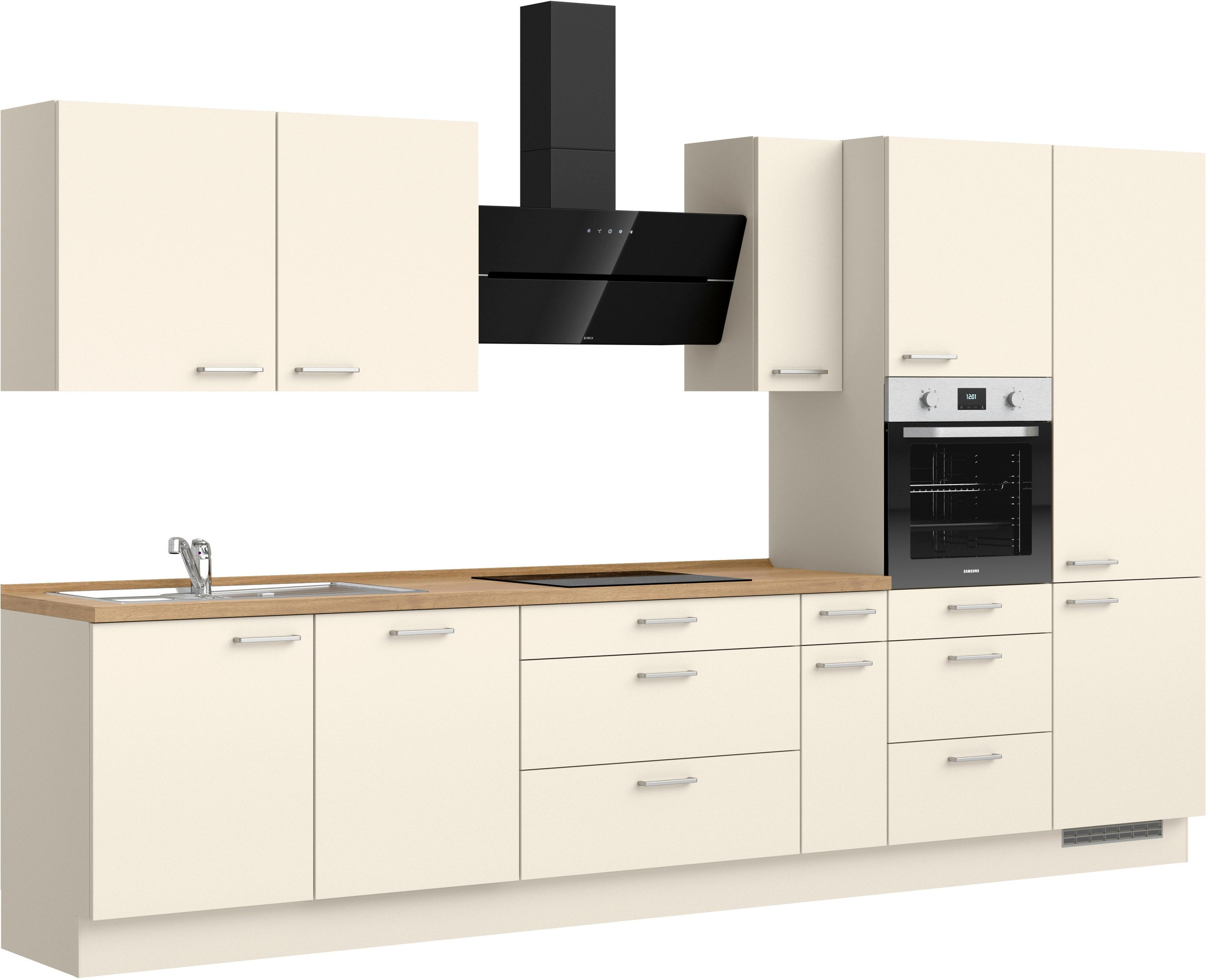nobilia® Küchenzeile »"Touch II"«, vormontiert, Ausrichtung wählbar, Breite 360 cm, wahlw. mit E-Geräten