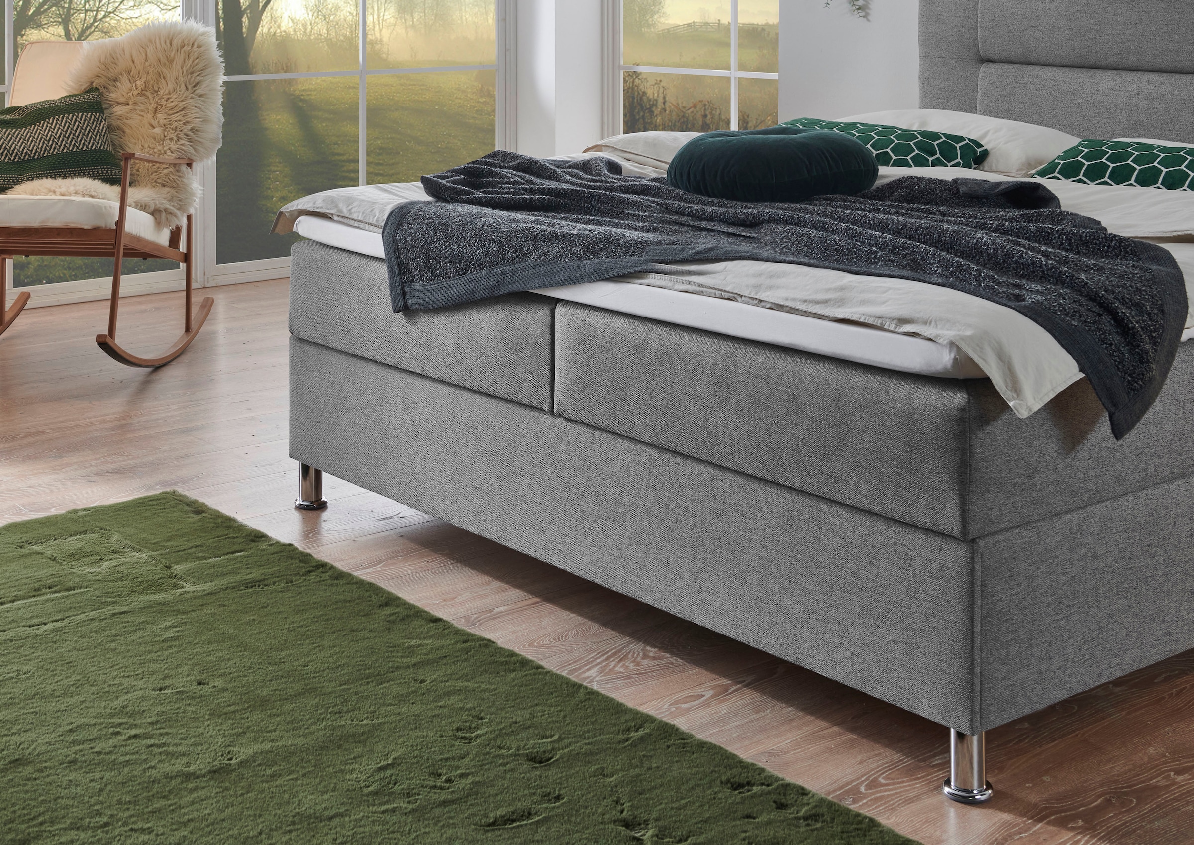 INOSIGN Boxbett »Escalon mit Bettkasten, inkl. Topper«, erhältlich in den Breiten 120x200cm und 180x200cm