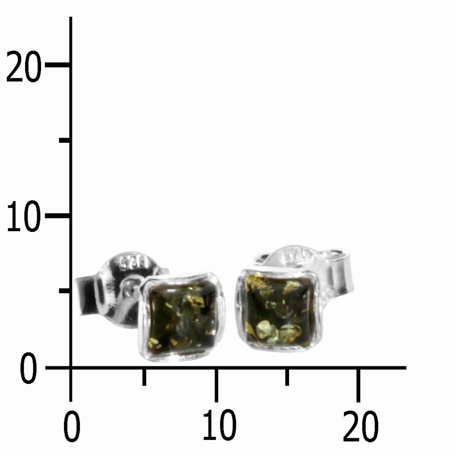 OSTSEE-SCHMUCK Paar Ohrstecker »Ostsee-Schmuck Ohrstecker Classic 4x4 mm«, (2 tlg.)