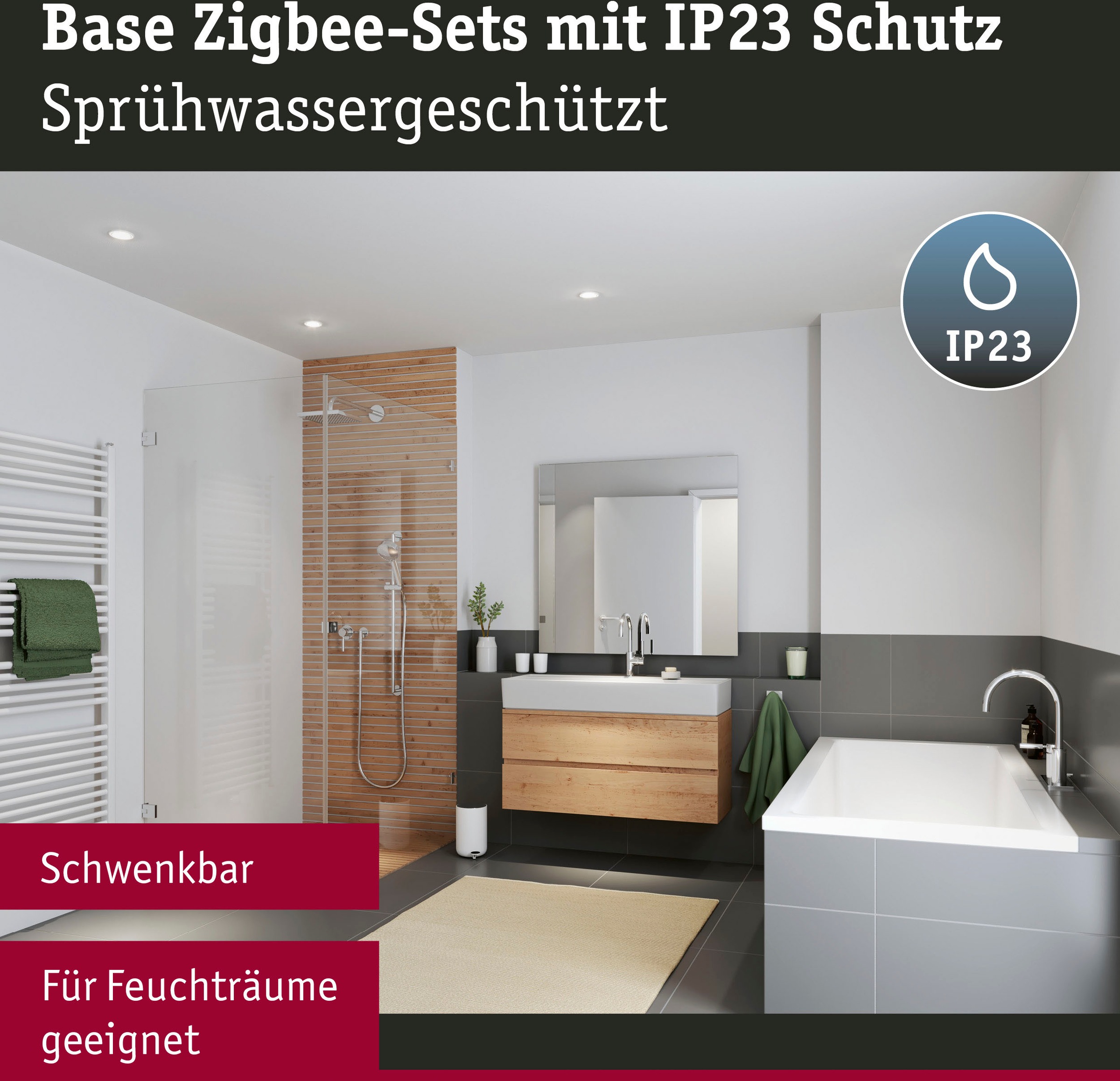 Paulmann LED Einbauleuchte »Base 230V 430lm«, 1 flammig-flammig, Zigbee