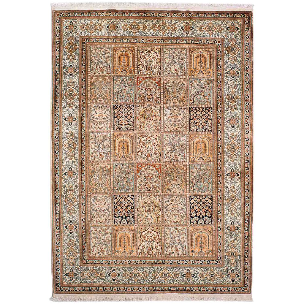 morgenland Seidenteppich »Seidenteppich - Kaschmir Seide - 221 x 158 cm - mehrfarbig«, rechteckig