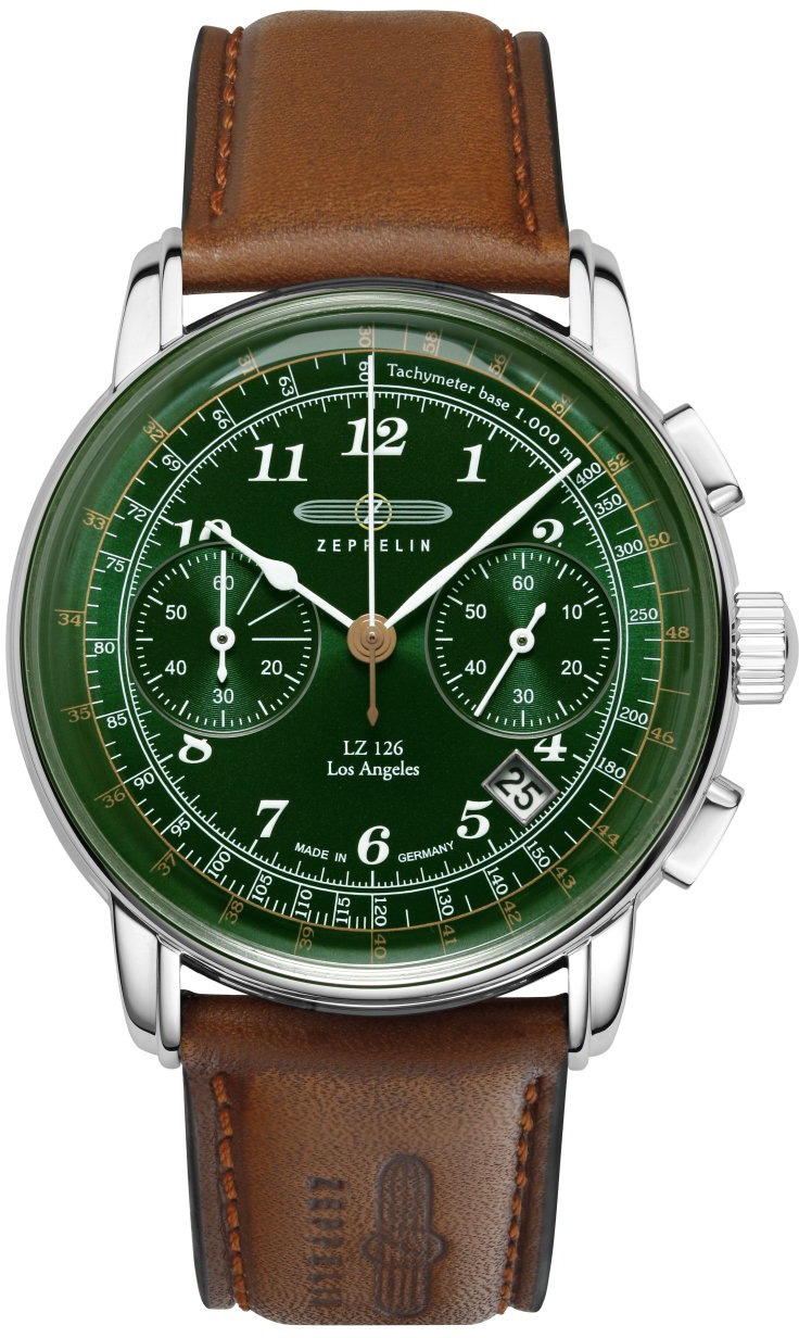ZEPPELIN Chronograph »LZ 126 Los Angeles« Armbanduhr, Quarzuhr, Herrenuhr, Datum, Stoppfunktion, Made in Germany