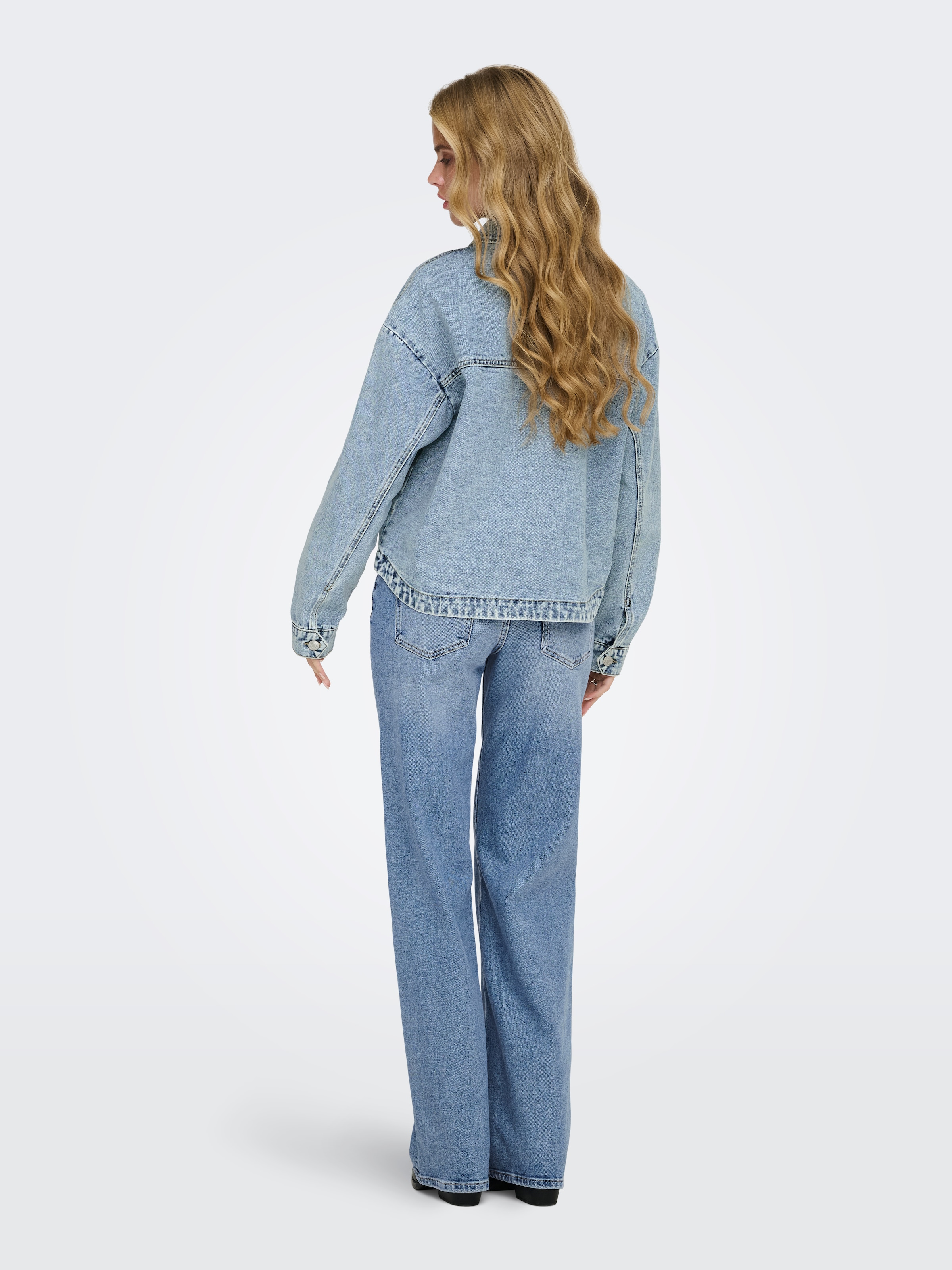 ONLY Jeansjacke »ONLLARA LS DNM SHACKET GUA NOOS« Baumwollmischung