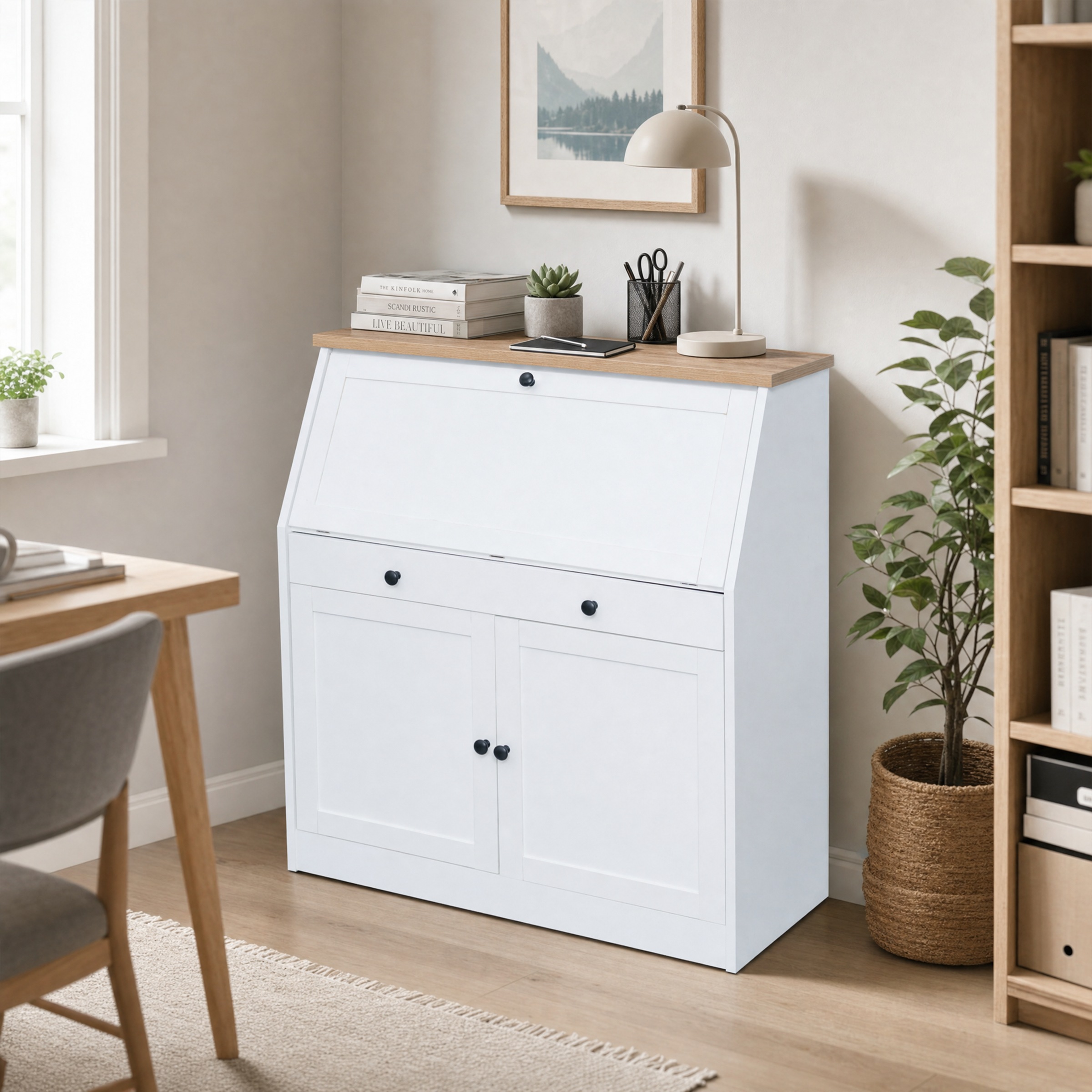 OTTO home Sekretär »Ismund« viel Stauraum, mit Kabelkanal, Breite: 98 cm