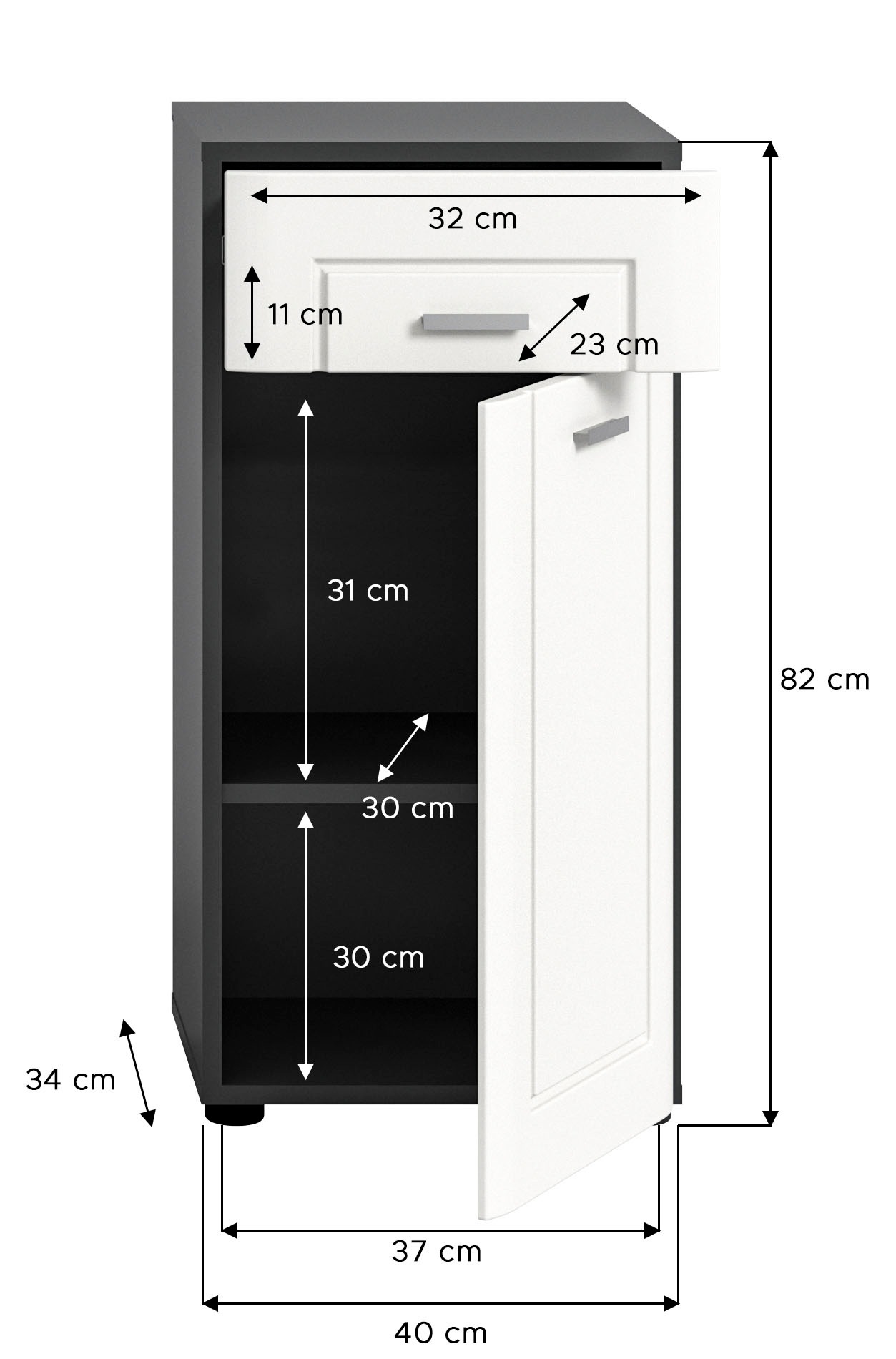 INOSIGN Badmöbel-Set »Jarvi, 4 teilig, bestehend aus:«, (Set, 4 St.), Waschbeckenunterschrank, Spiegel, Unterschrank, Hängeschrank