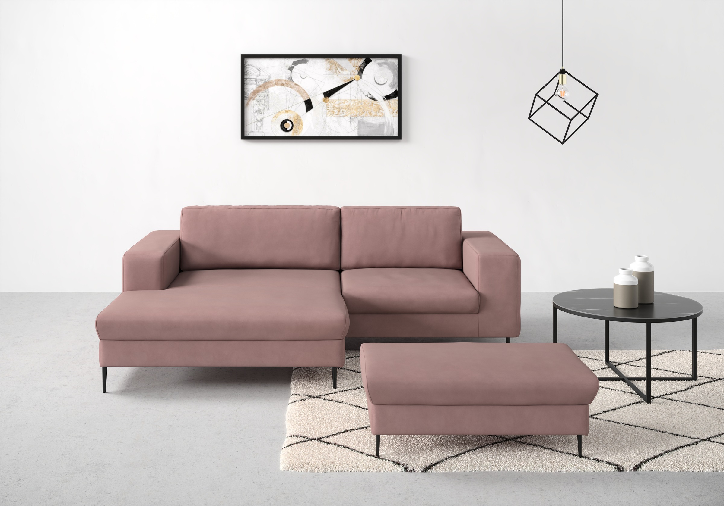 DOMO collection Ecksofa »Modica kompakt und elegant, Breite 244, L-Form« mo günstig online kaufen