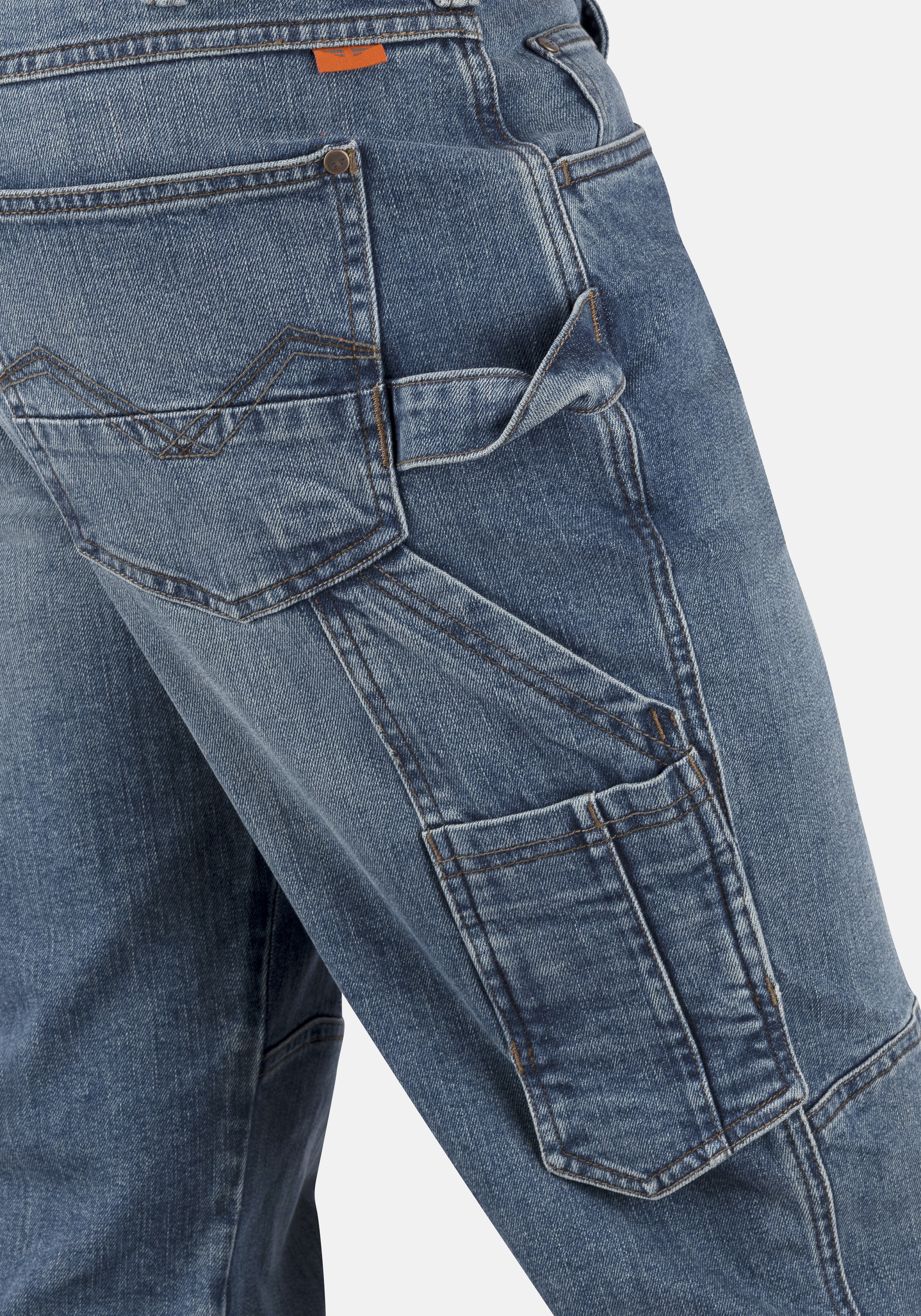 HERO by John Medoox Workerjeans »CALGARY Denim Basic Workwear Arbeits-Cargojeans«, Arbeits-Cargojeans Denim / Jeansfür Herren