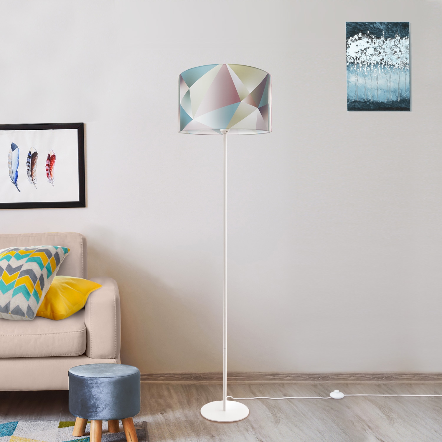 Paco Home Stehlampe »Kosy 309«, E27 Schlafzimmer, flammig-flammig, Pastellfarben Deko kaufen 1 Wohnzimmer Modern LED online