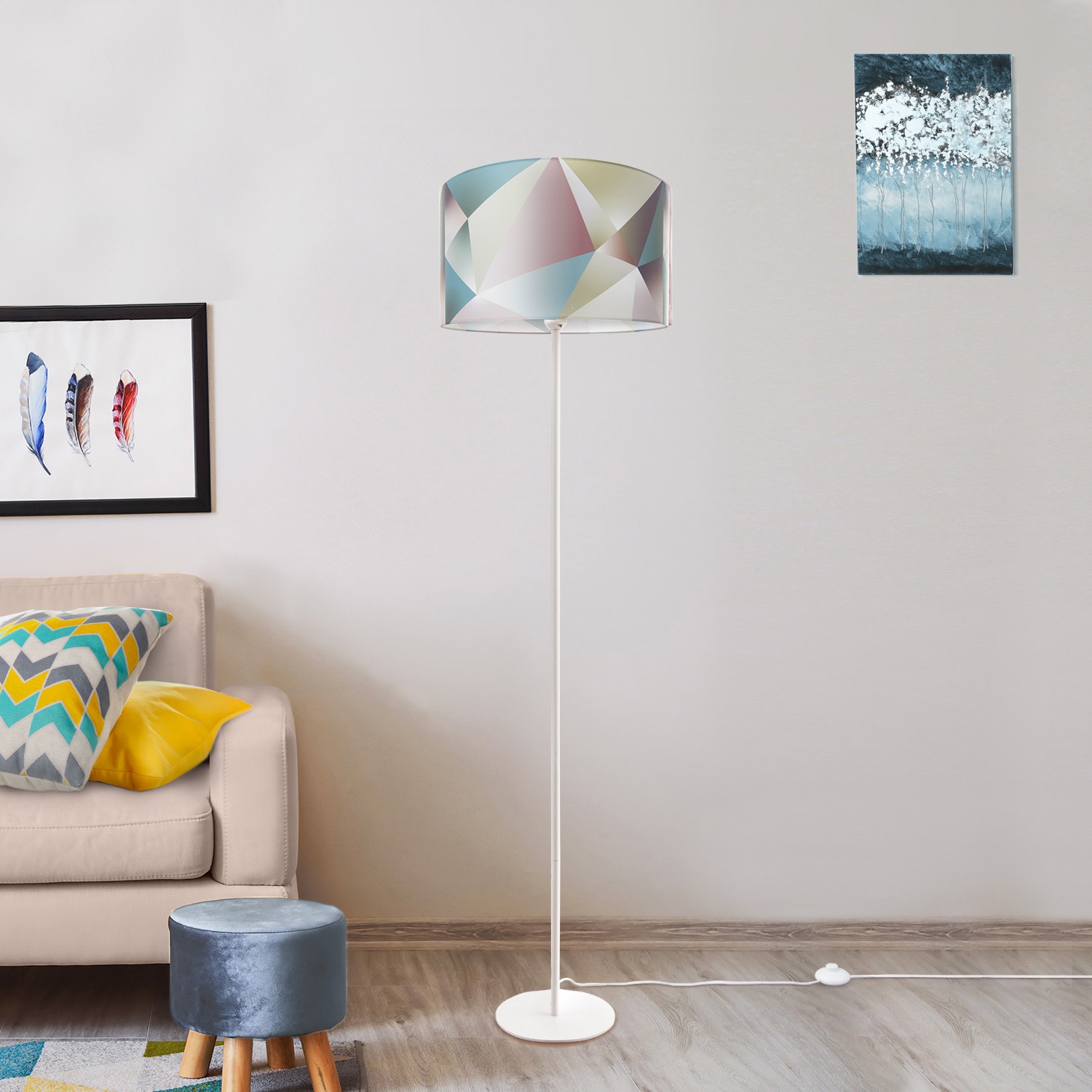 Paco Home Stehlampe »Kosy 309«, 1 flammig, Leuchtmittel E27   ohne Leuchtmi günstig online kaufen