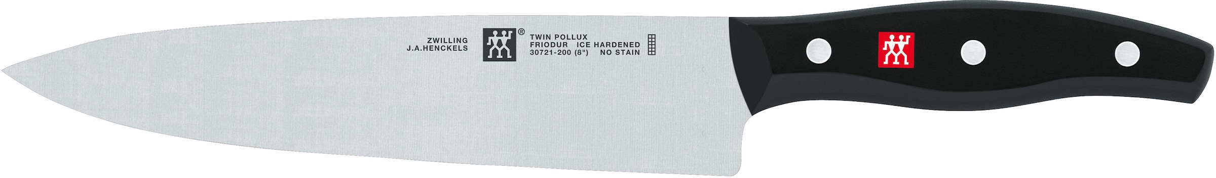 Zwilling Topf-Set »Focus/Twin Pollux«, Edelstahl 18/10, (Set, 6 tlg., 1x Bratentopf 20 cm, 1x Kochtopf 24 cm, 1x Stieltopf 16 cm), Glasdeckel, Sandwichboden, inkl. 3-tlg. Messer-Set
