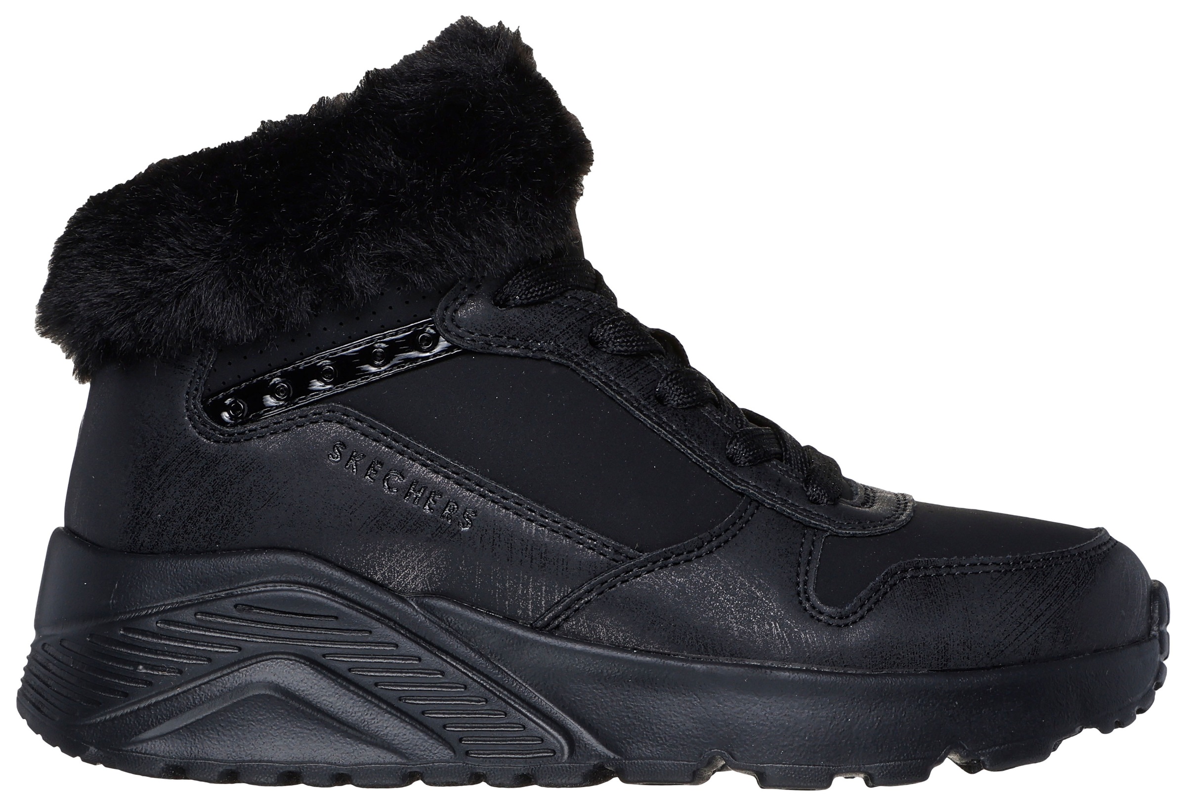 Skechers Sneaker »Uno Lite - Comfurt Collar«, Schnürboots, Winterstiefel, High Top Sneaker mit wärmendem Futter