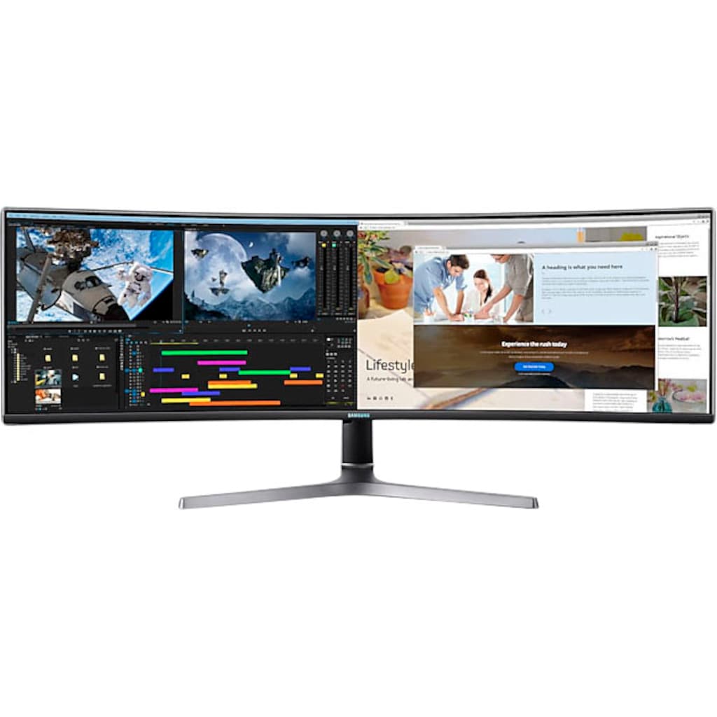 Samsung Curved-Gaming-LED-Monitor »Odyssey CRG9 C49RG94SSR«, 124 cm/49 Zoll, 5120 x 1440 px, DQHD, 4 ms Reaktionszeit, 120 Hz