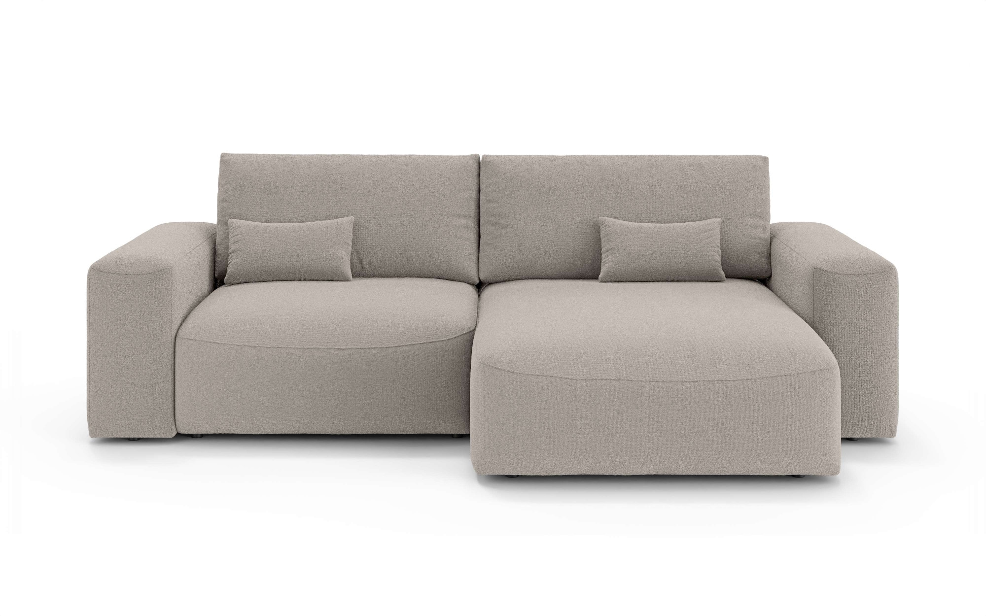 OTTO home Ecksofa »MATTS Schlafsofa mit Bettkasten, Maße B/T/H: 265/159/89 cm«, L-Form mit Recamiere rechts oder links, hoher Sitzkomfort