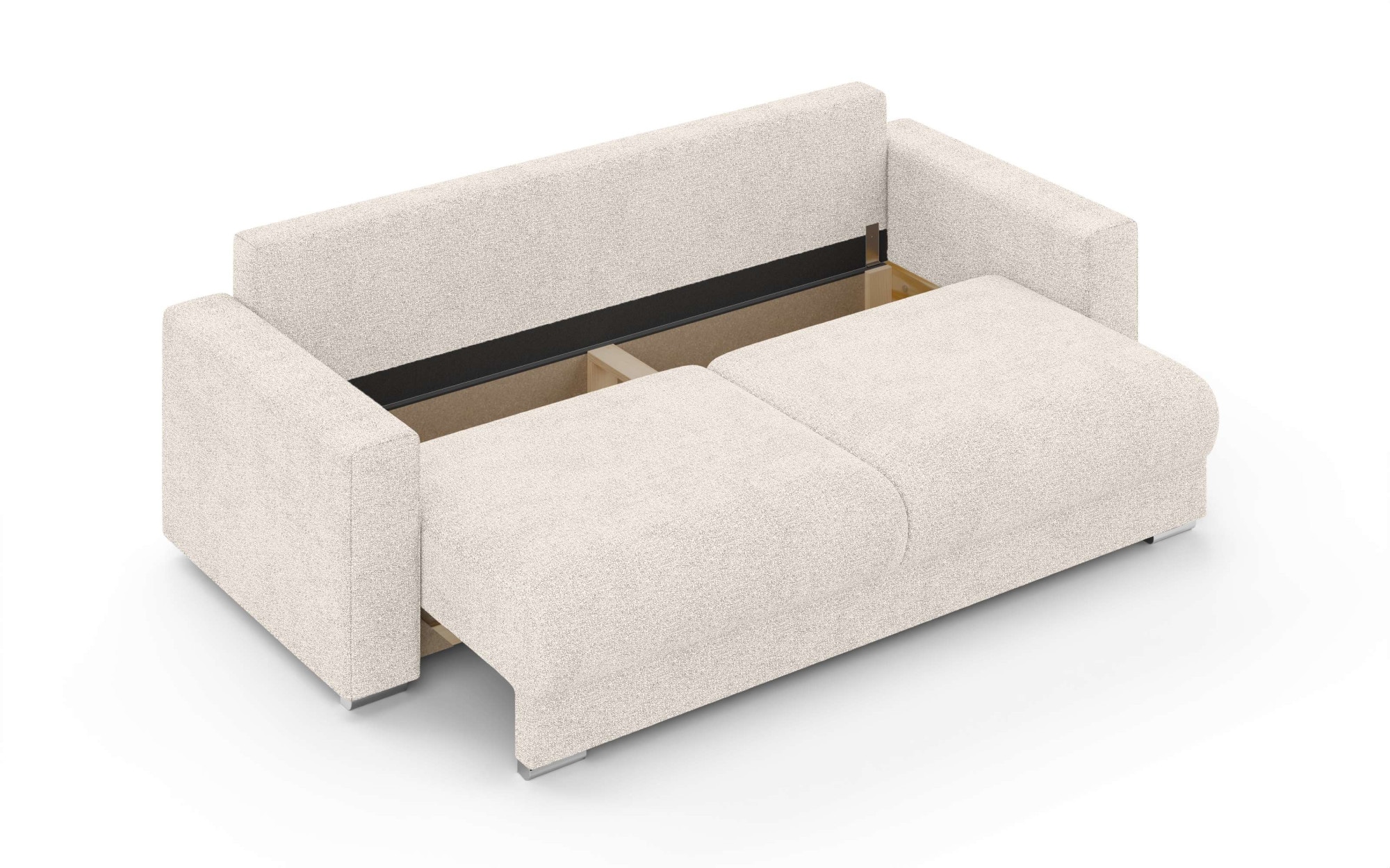 INOSIGN 3-Sitzer »Stevinson Schlafsofa mit Bettkasten, Maße B/H/T: 229/87/97 cm«, mit Wellenunterfederung, 2 Rückenkissen und 2 Zierkissen