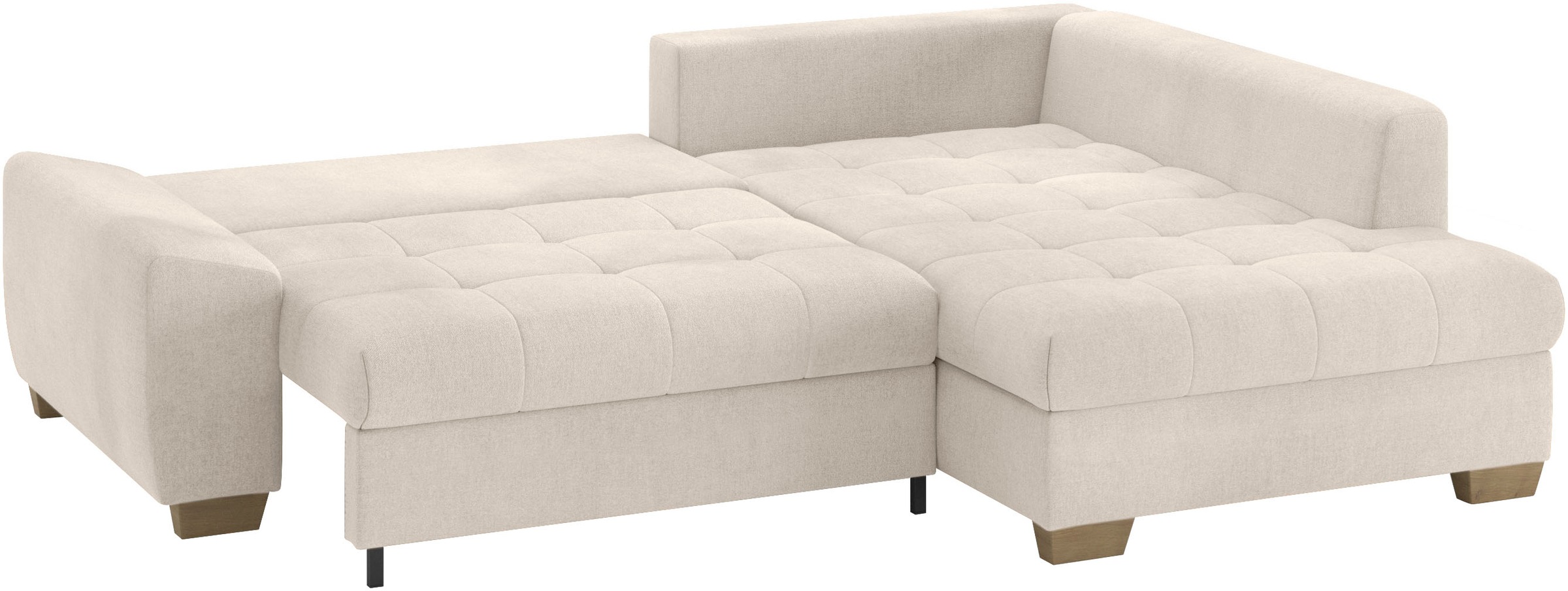 Mr. Couch Ecksofa »Nikita II, L-Form«, Wahlweise mit Bettfunktion, Bettkasten & RGB-LED-Beleuchtung