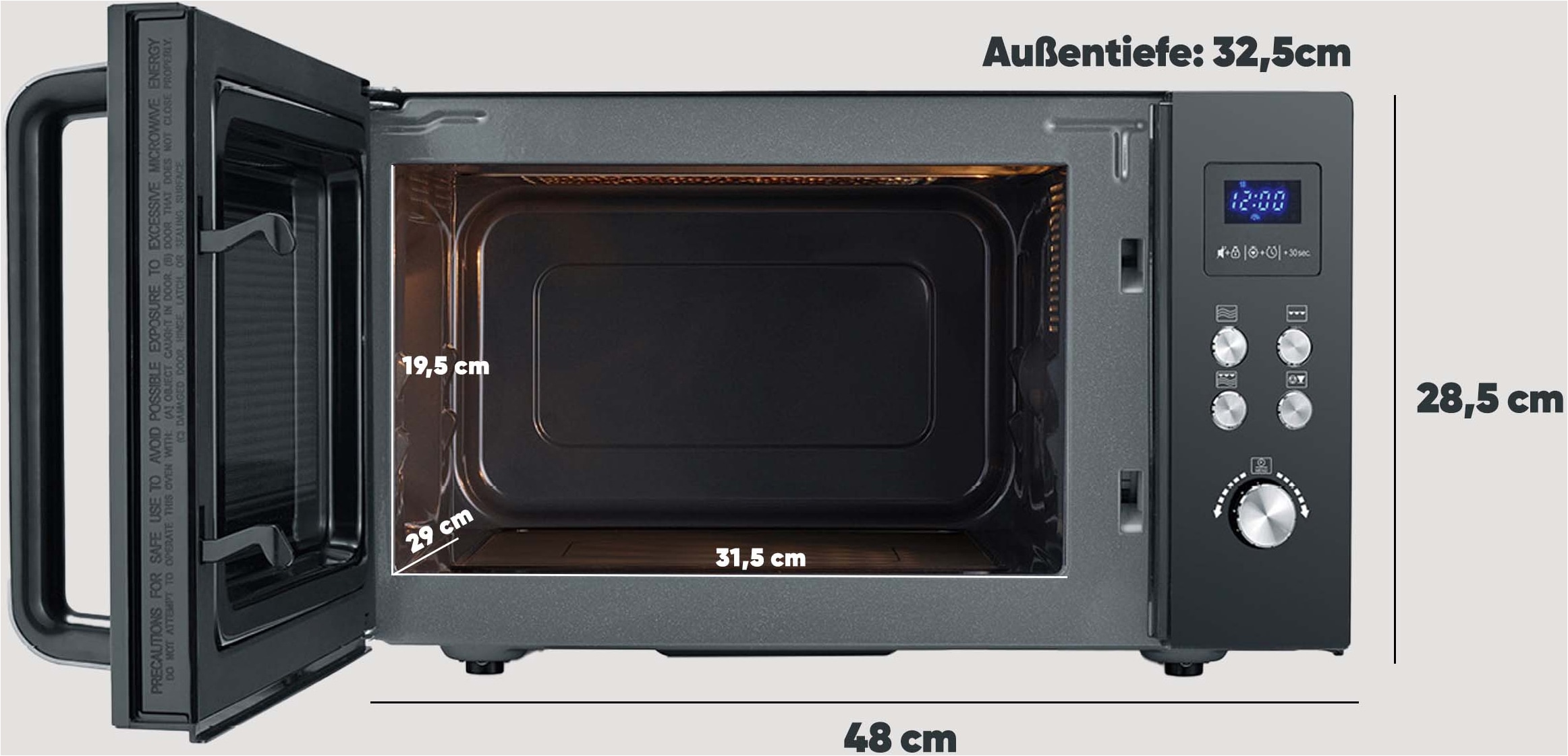 Severin Mikrowelle »MW 7763« Grill | Mikrowelle 1000 W 2-in-1 Mikrowelle mit Glasboden und Grill