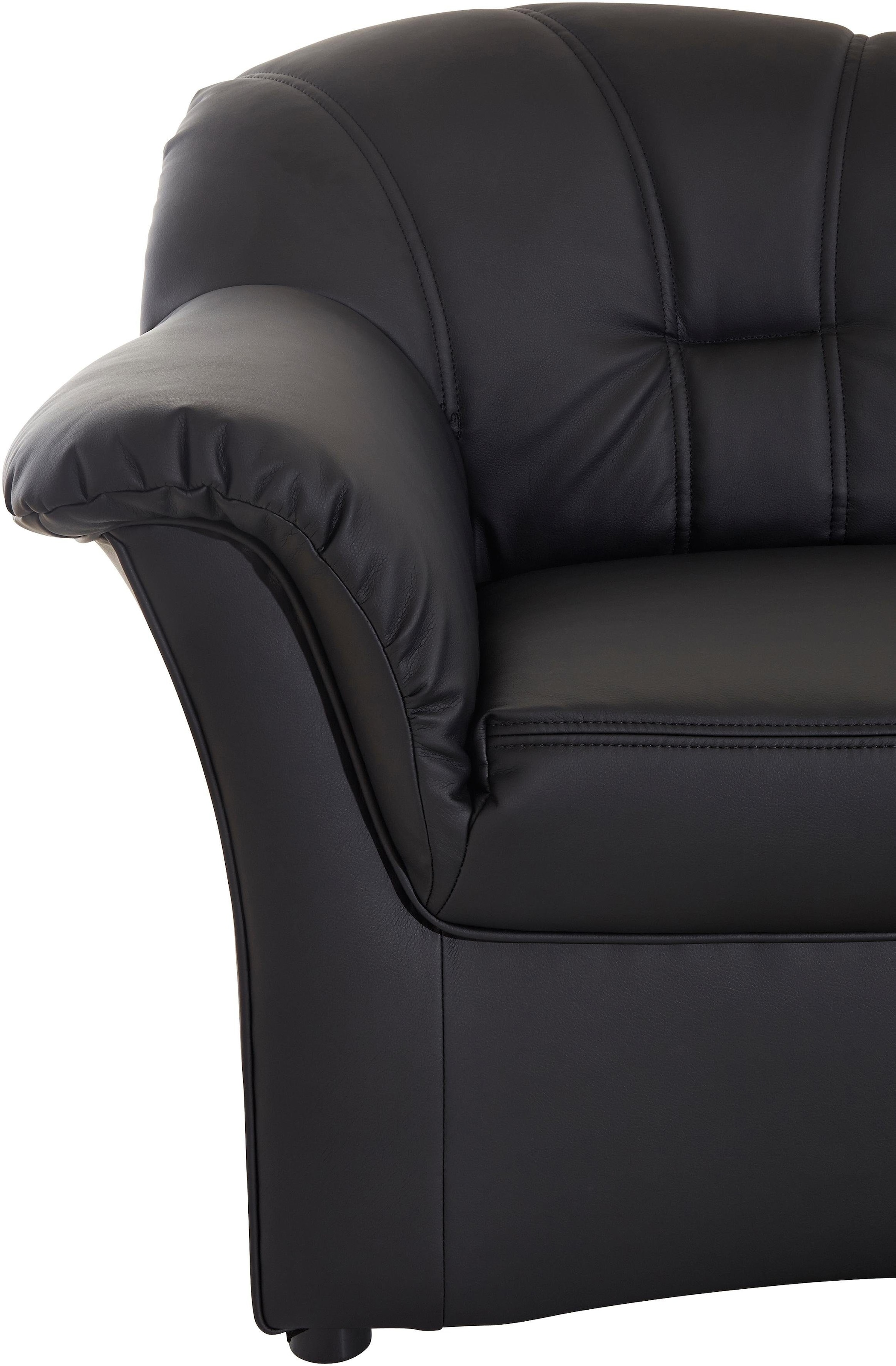 DOMO collection Wohnlandschaft »Papenburg, zeitlose Rückensteppung, elegante Formensprache, U-Form«, in großer Farbvielfalt, wahlweise mit Bettfunktion