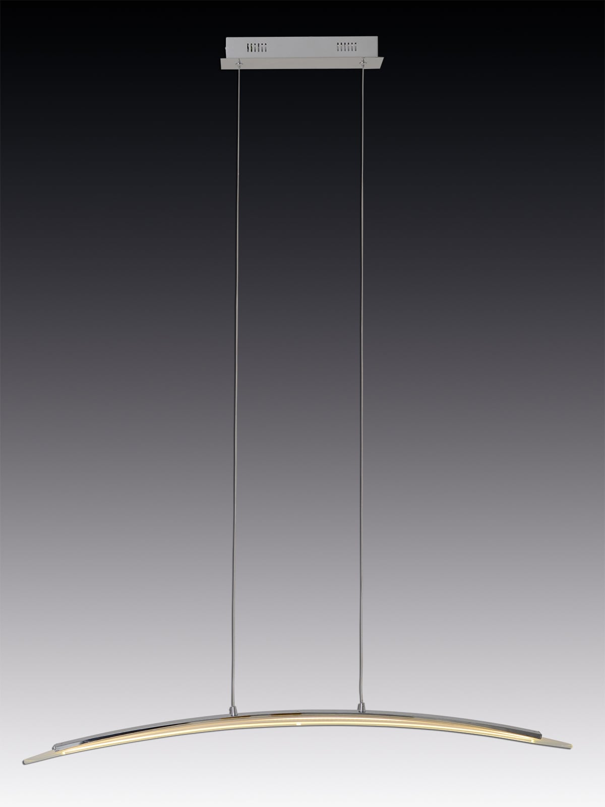 näve LED Pendelleuchte »Surf«, 1 flammig, Leuchtmittel LED-Modul | LED fest integriert, chromfarben, dimmbar mit Phasenan- und -abschnitt Dimmer, L: 100cm