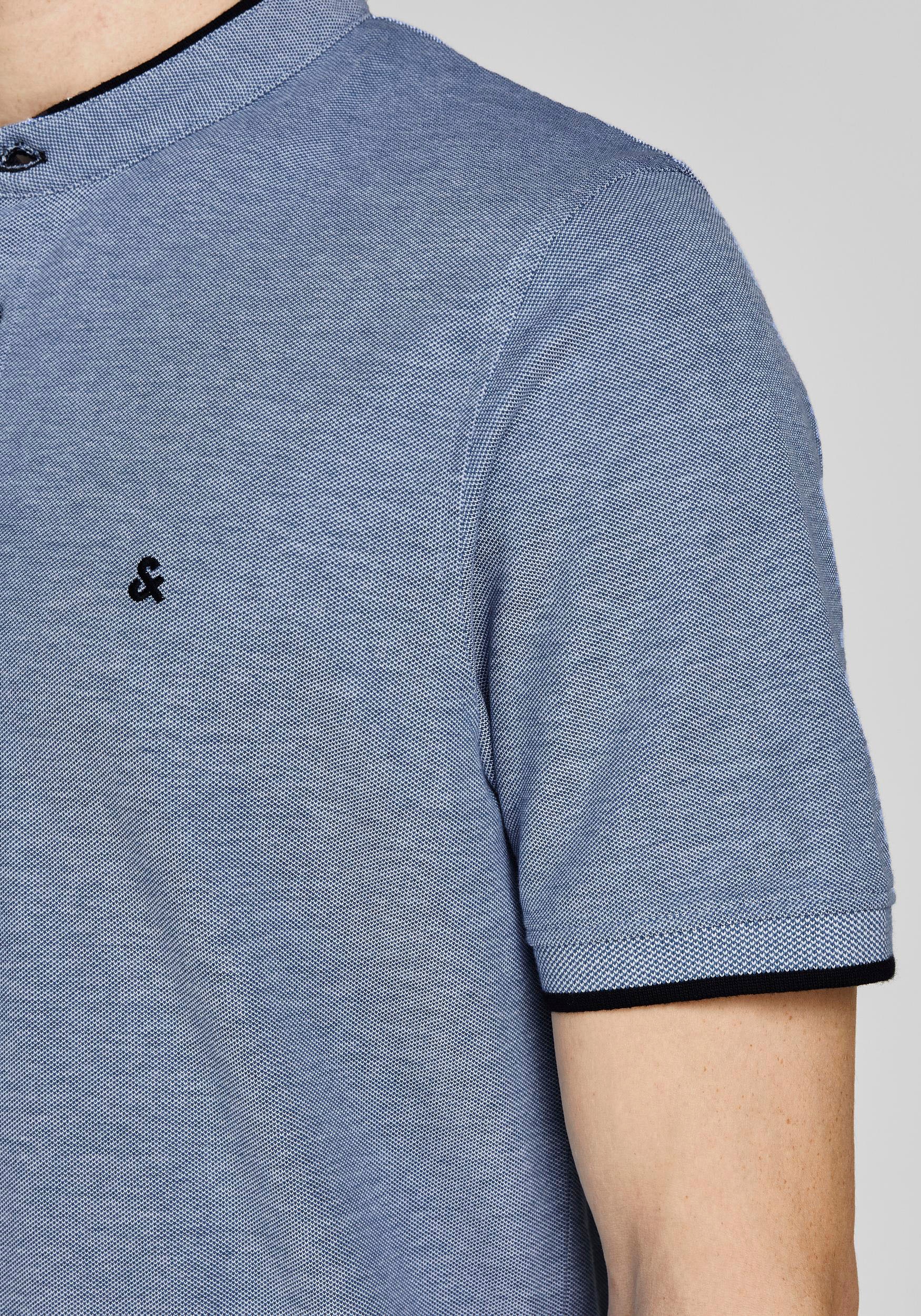 Jack & Jones Kurzarmshirt »PAULOS MAO POLO«, mit kontrastfarbiger Kante am schmalen Stehkragen und am Ärmelsaum