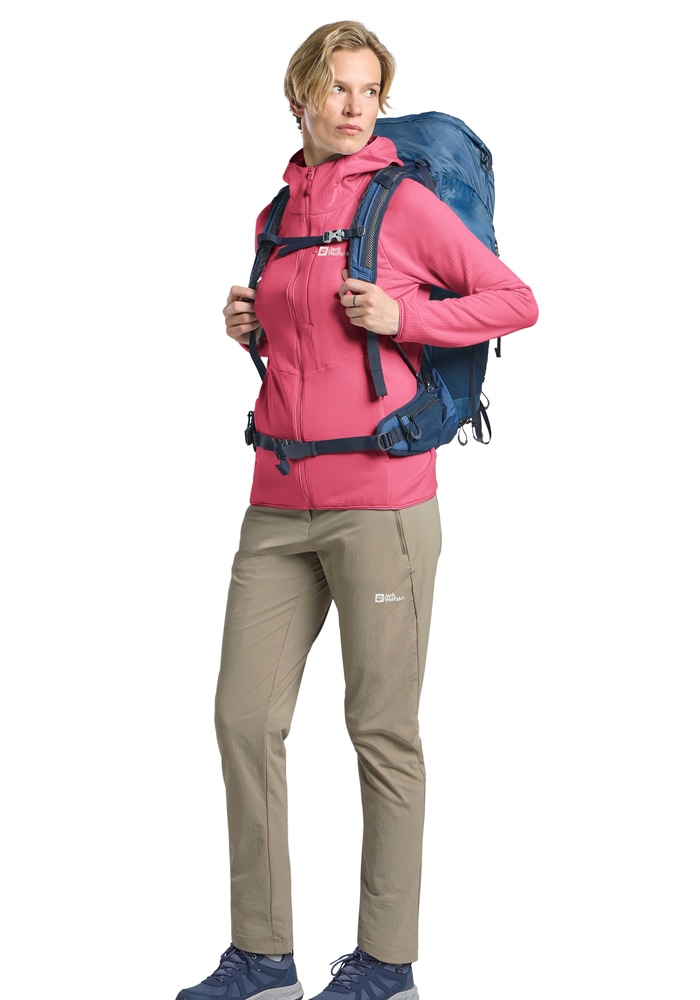 Jack Wolfskin Fleecejacke »KOLBENBERG HOODED FZ W«, mit Kapuze