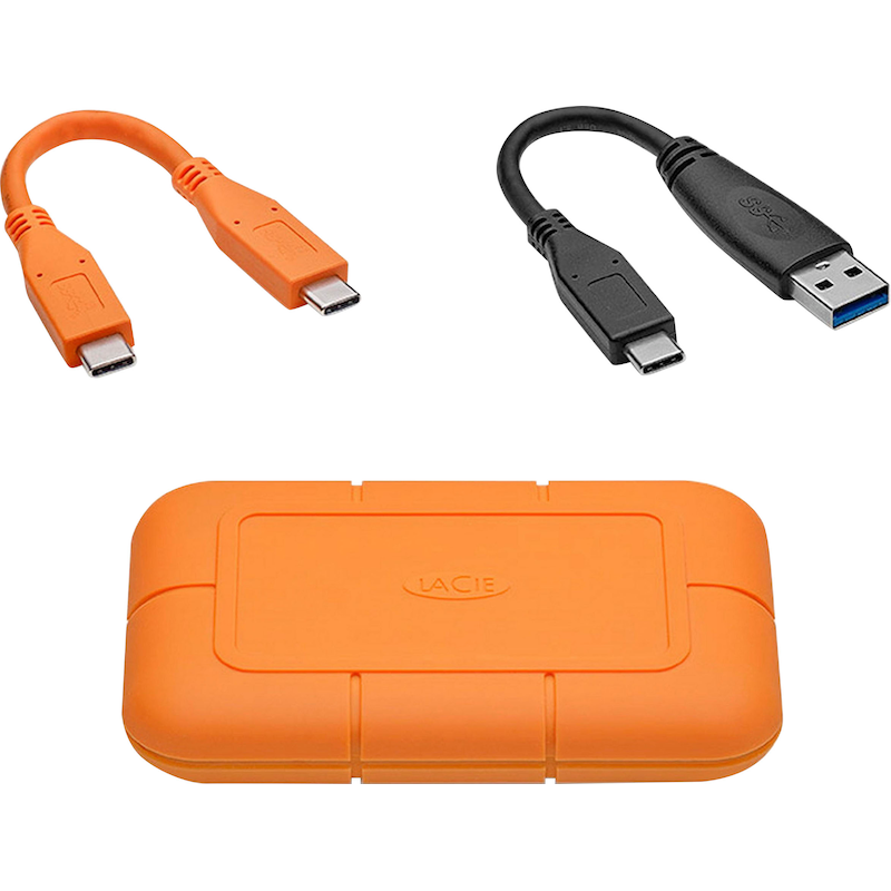 LACIE externe SSD »Rugged SSD« 2, 5 1 TB Anschluss Thunderbolt 3 USB 2.0 USB 3.0 orange zur Datenwiederherstellung