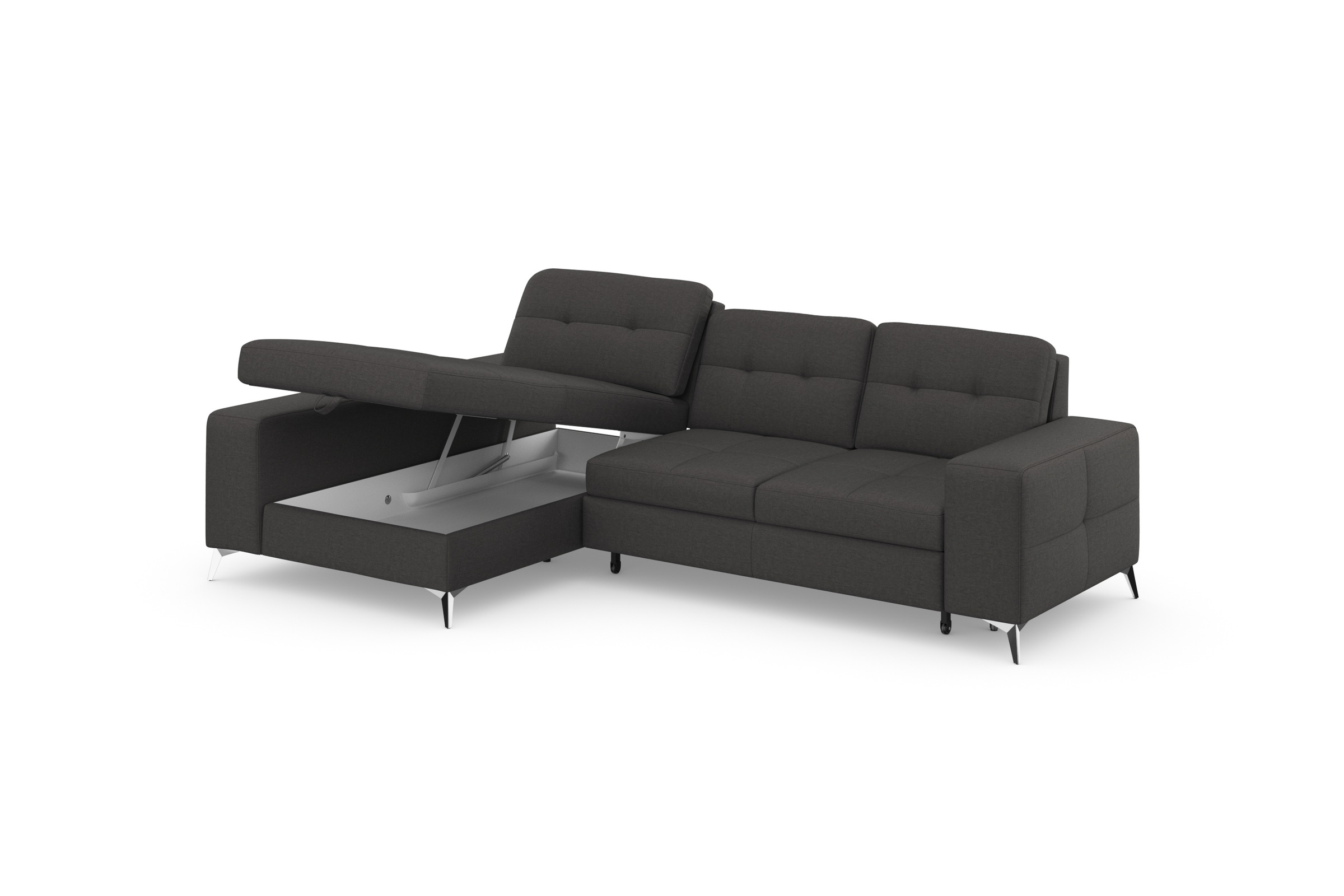sit&more Ecksofa »Baviene L-Form«, inklusive Sitztiefenverstellung und Federkern, wahlweise Bettfunktion