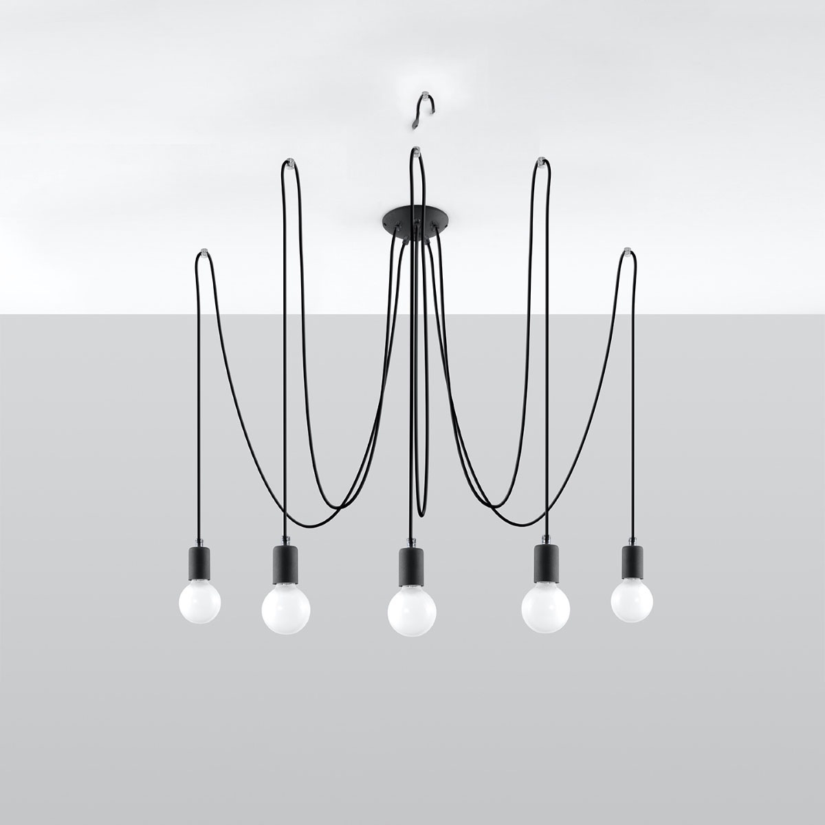 SOLLUX lighting Kronleuchter »EDISON«, 5 flammig, Leuchtmittel E27   ohne L günstig online kaufen